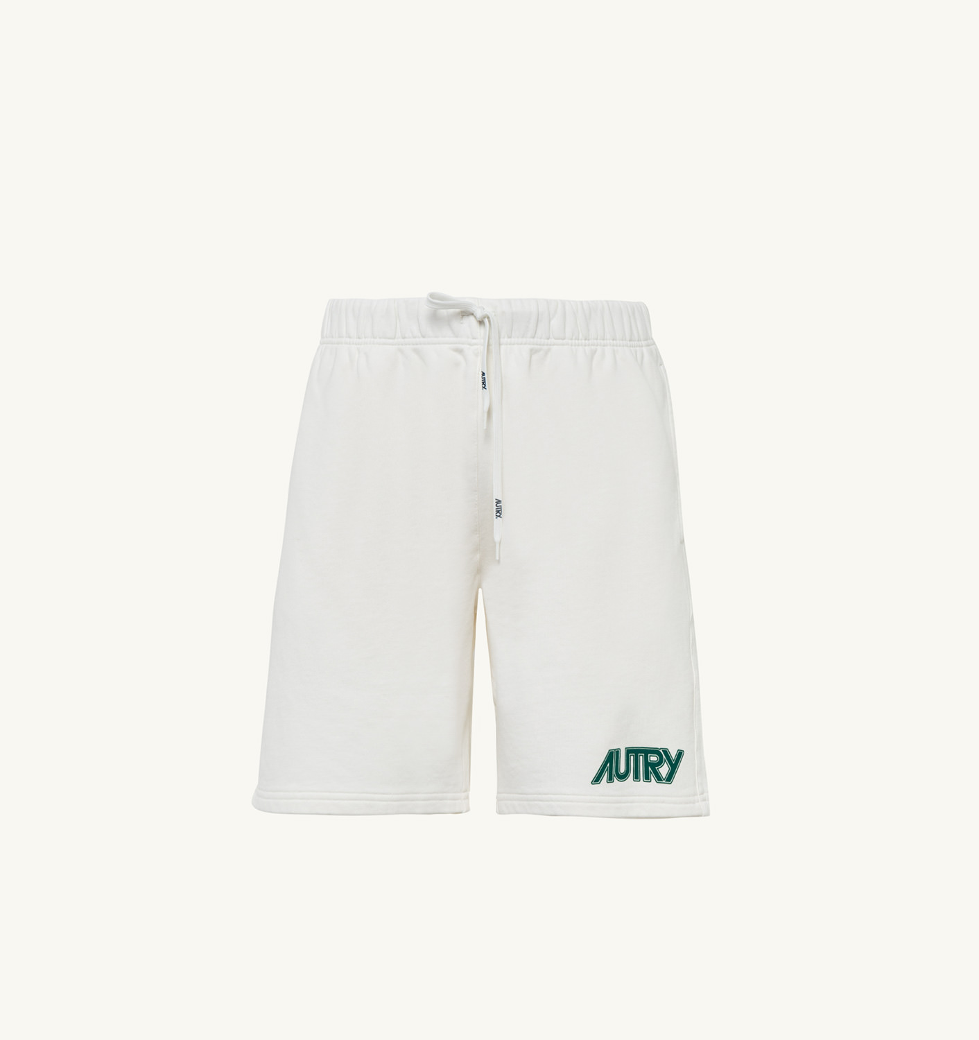 SHORTS IN WHITE COTTON PILE