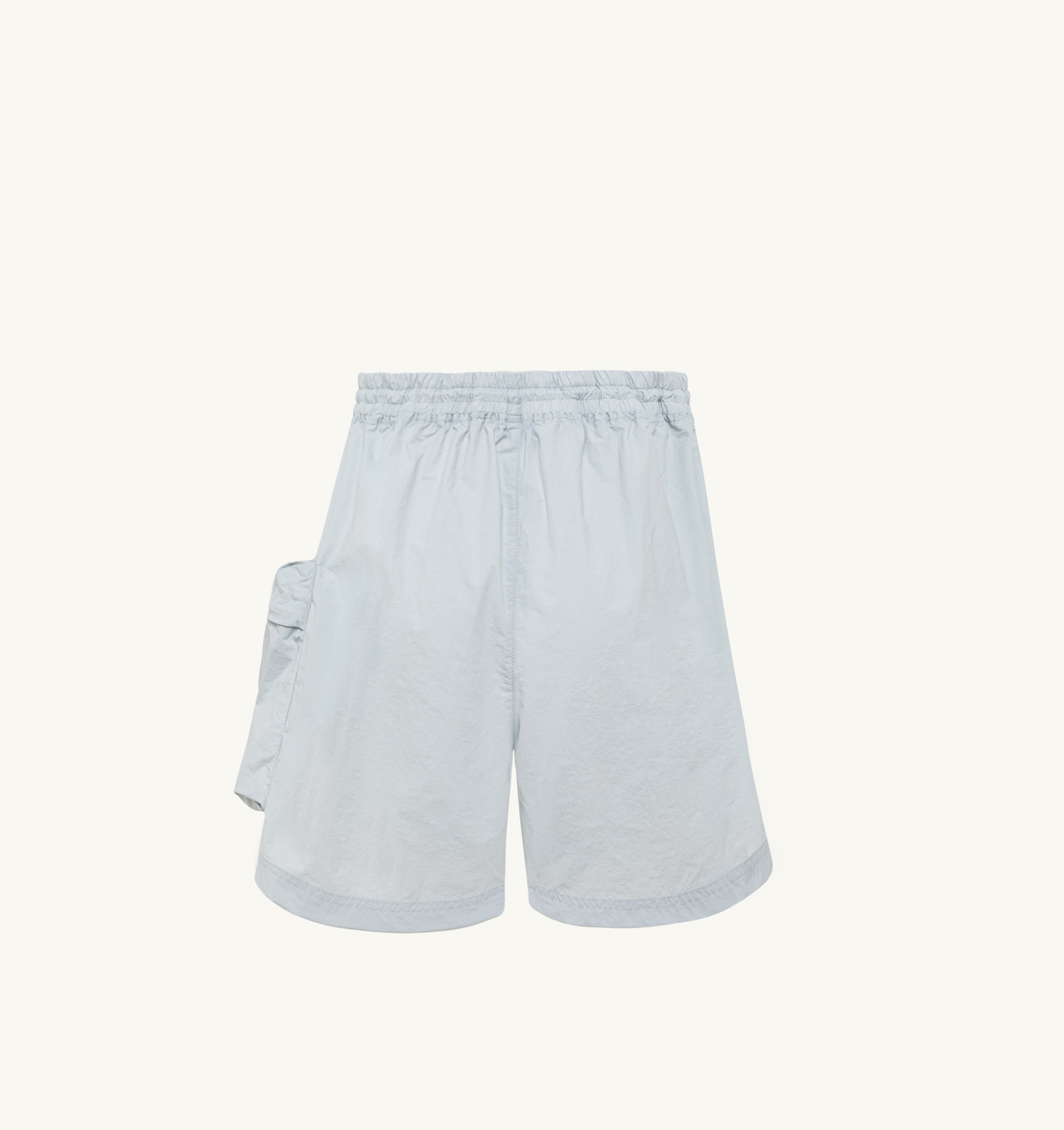 SHORTS IN AZURE NYLON WITH SIDE POCKET