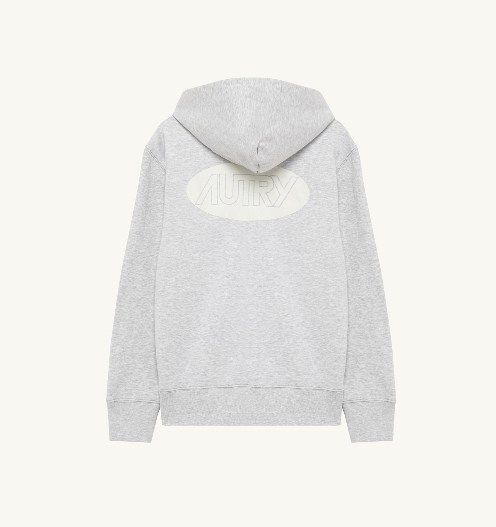 HOODIE IN GRAY JERSEY WITH PRINTED LOGO