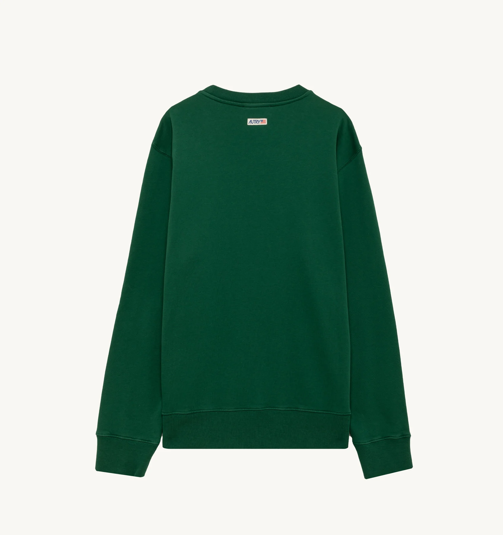 SWEATSHIRT IN GREEN JERSEY WITH LABEL