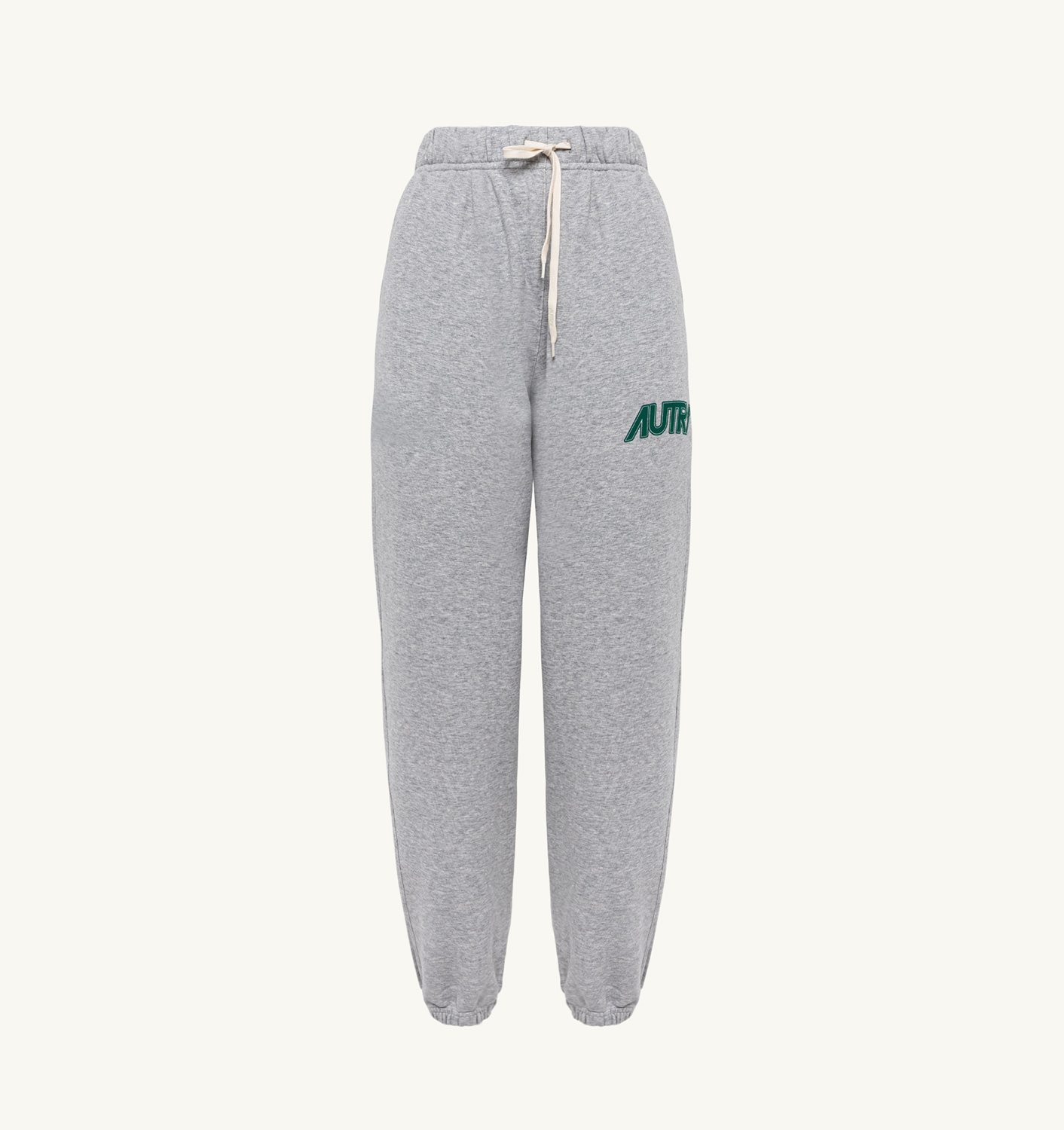 JOGGER PANTS IN MELANGE GRAY COTTON JERSEY