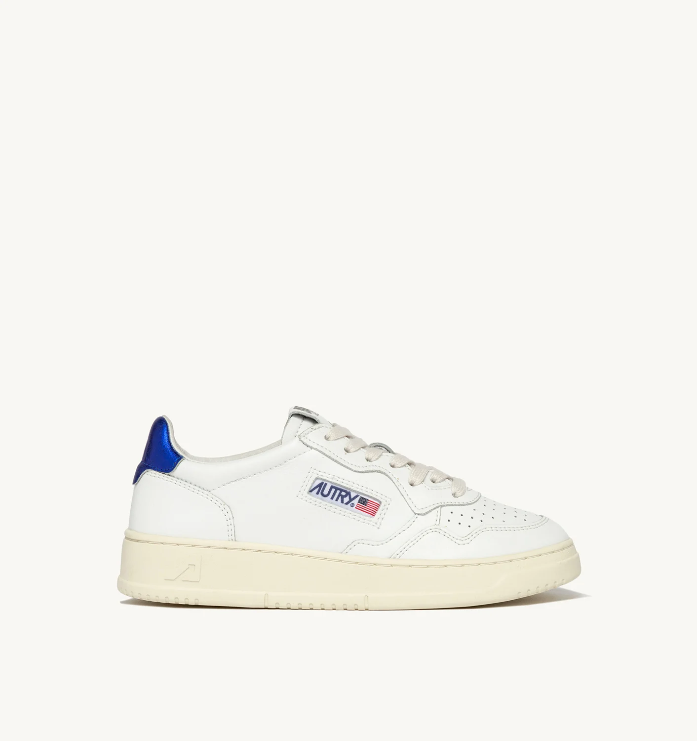 MEDALIST LOW SNEAKERS IN LEATHER COLOR WHITE AND BLUE