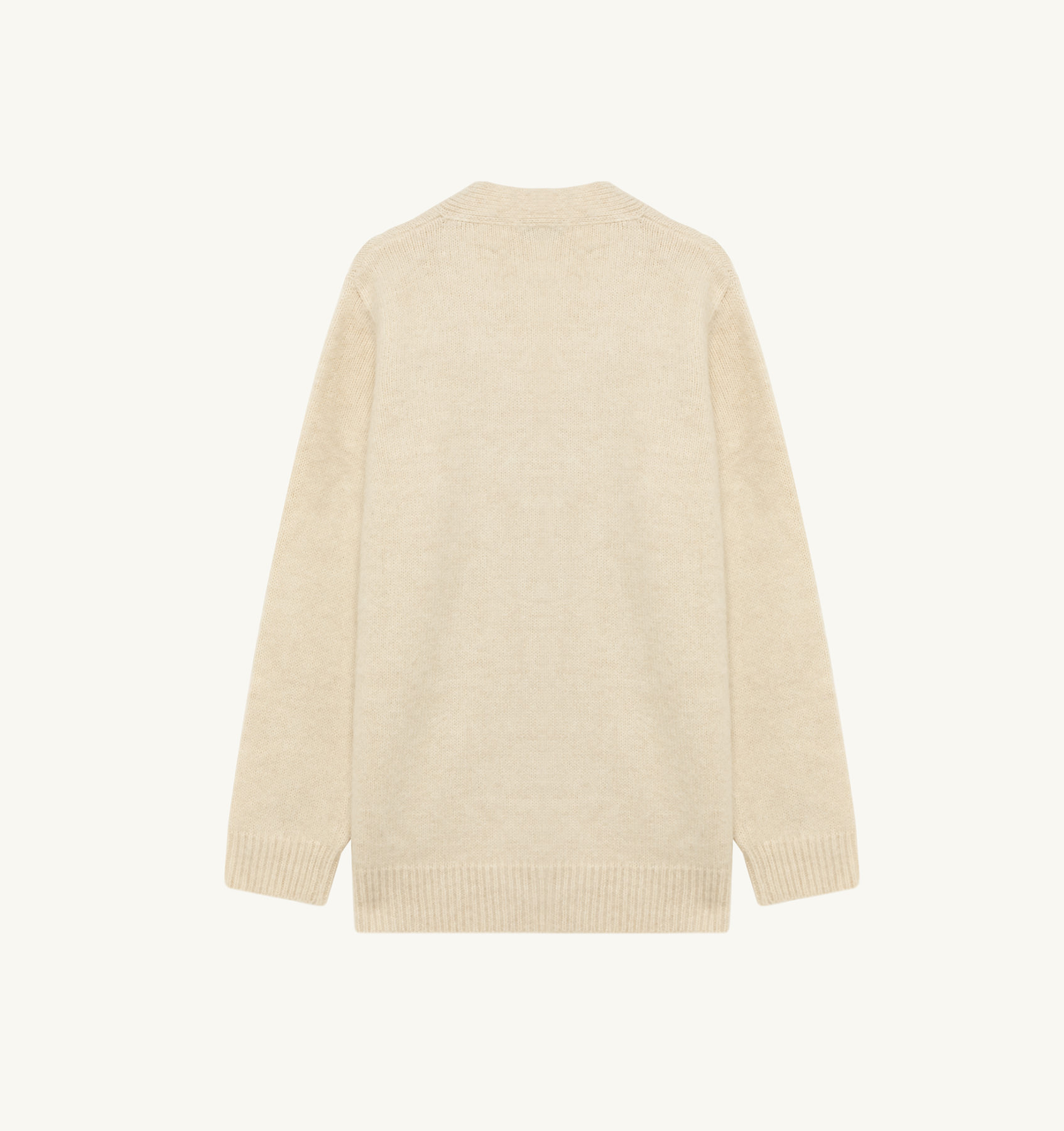CARDIGAN IN WHITE WOOL KNIT