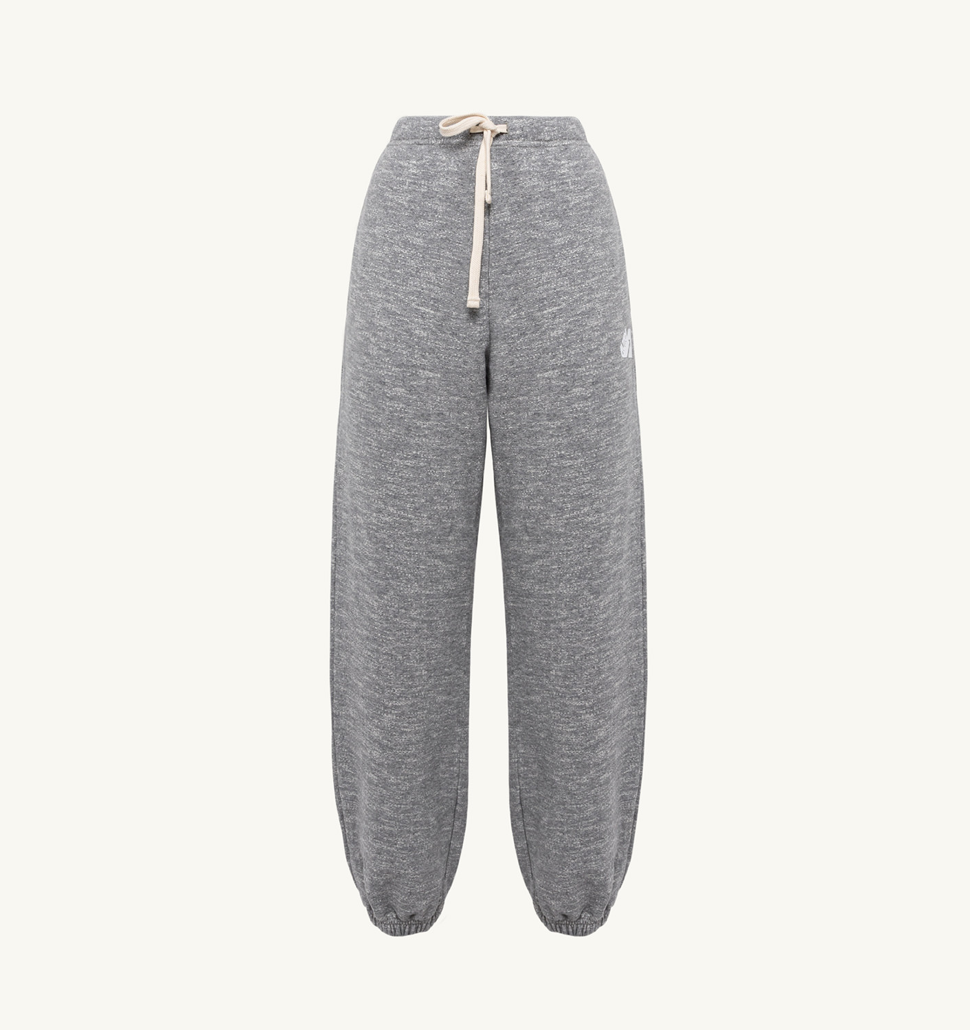 ACTION PANTS IN MELANGE GRAY COTTON