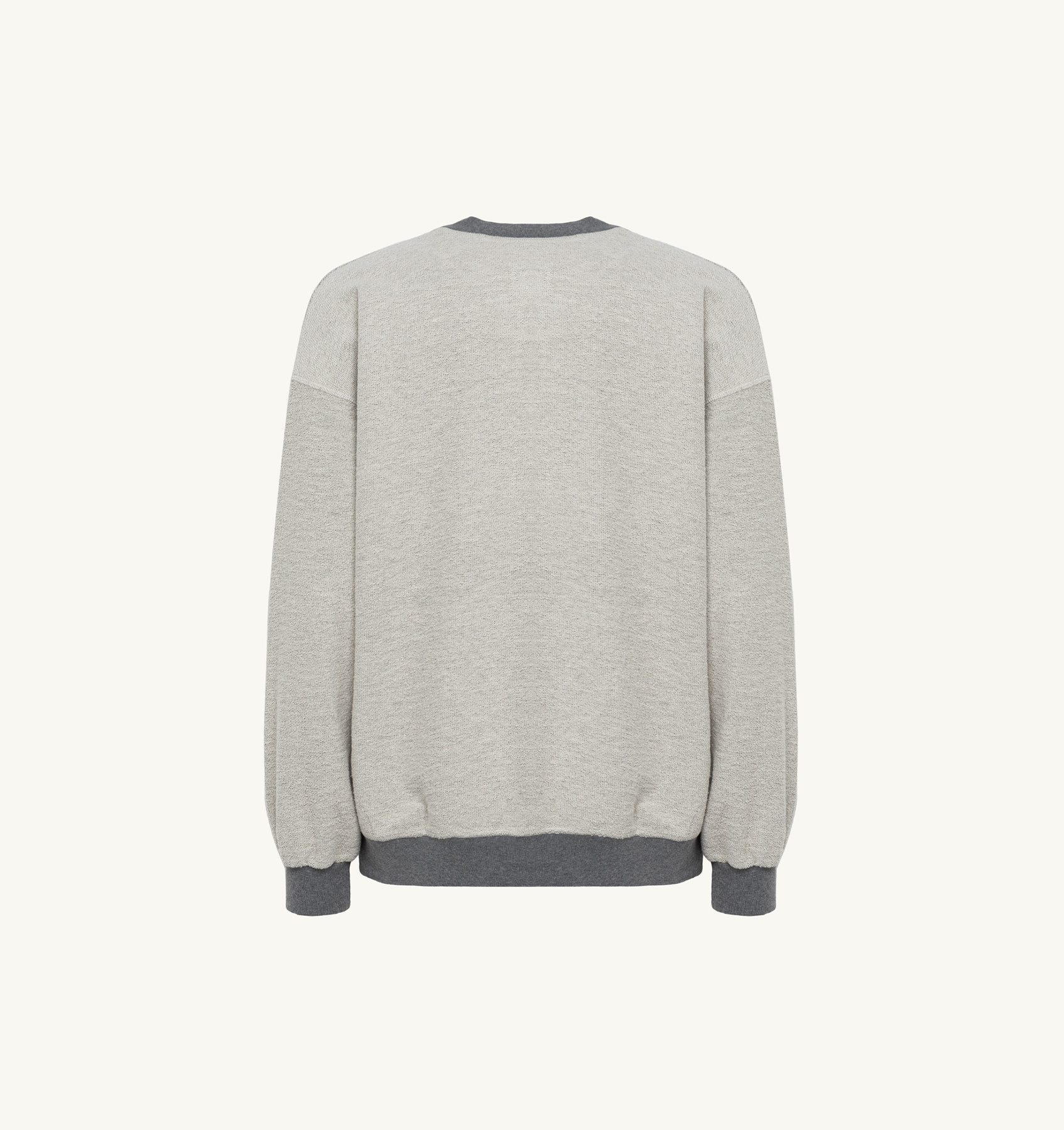 SWEATSHIRT IN MELANGE GRAY COTTON JERSEY