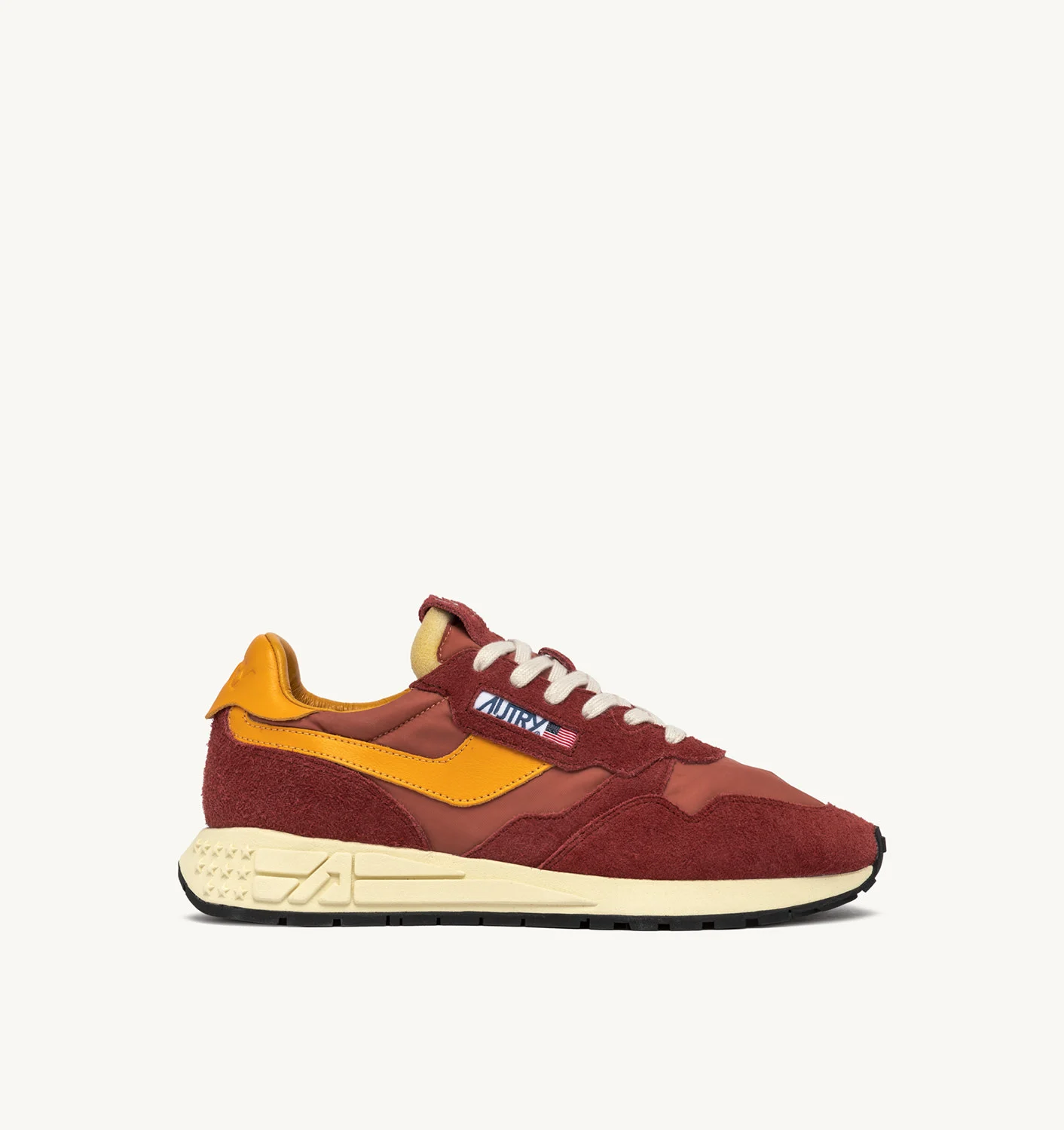 REELWIND LOW SNEAKERS IN RED AND ORANGE NYLON AND SUEDE