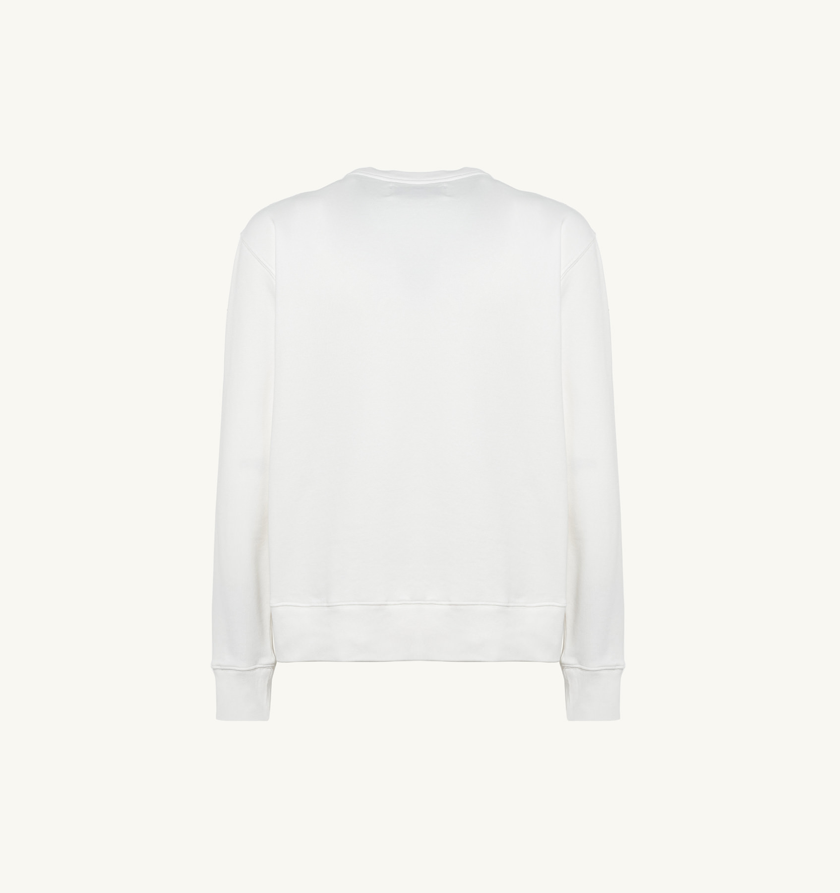 CREW NECK SWEATSHIRT IN WHITE COTTON