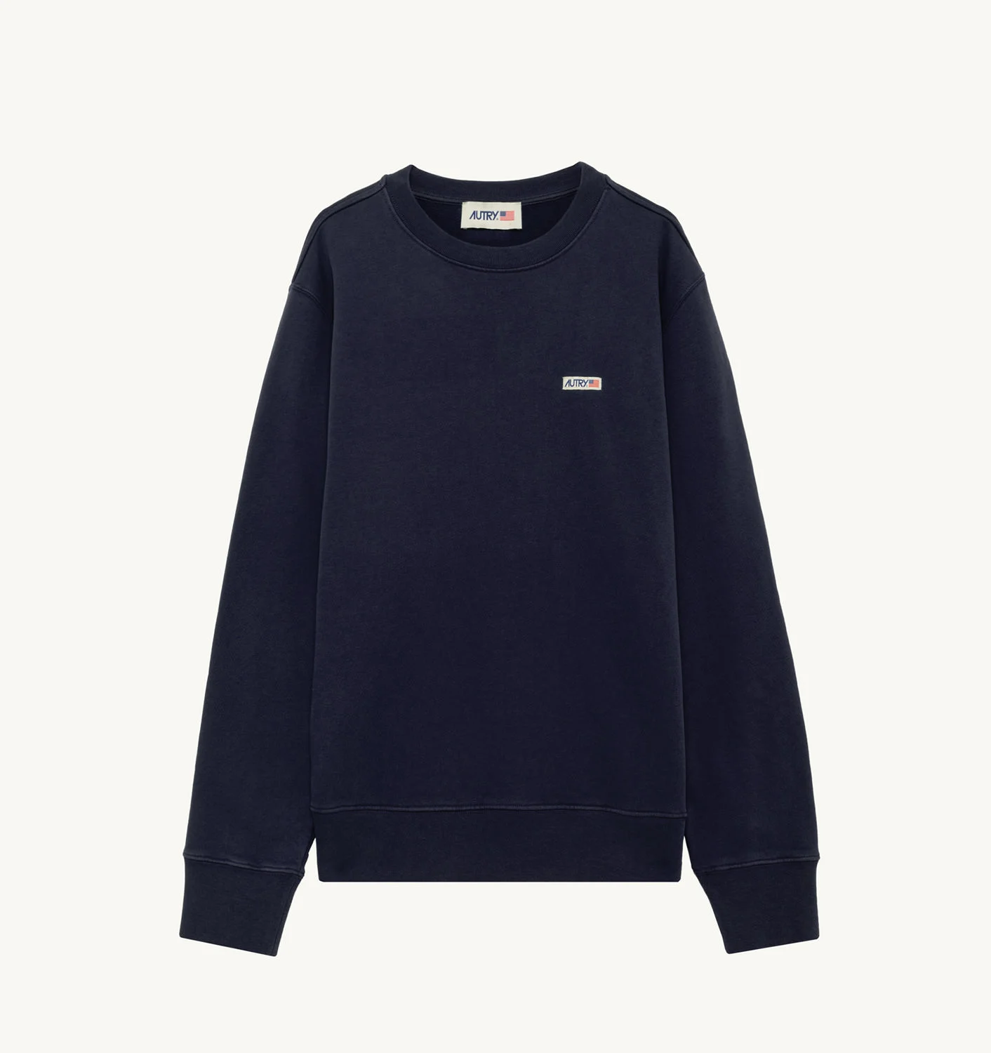 SWEATSHIRT IN BLUE JERSEY WITH LABEL