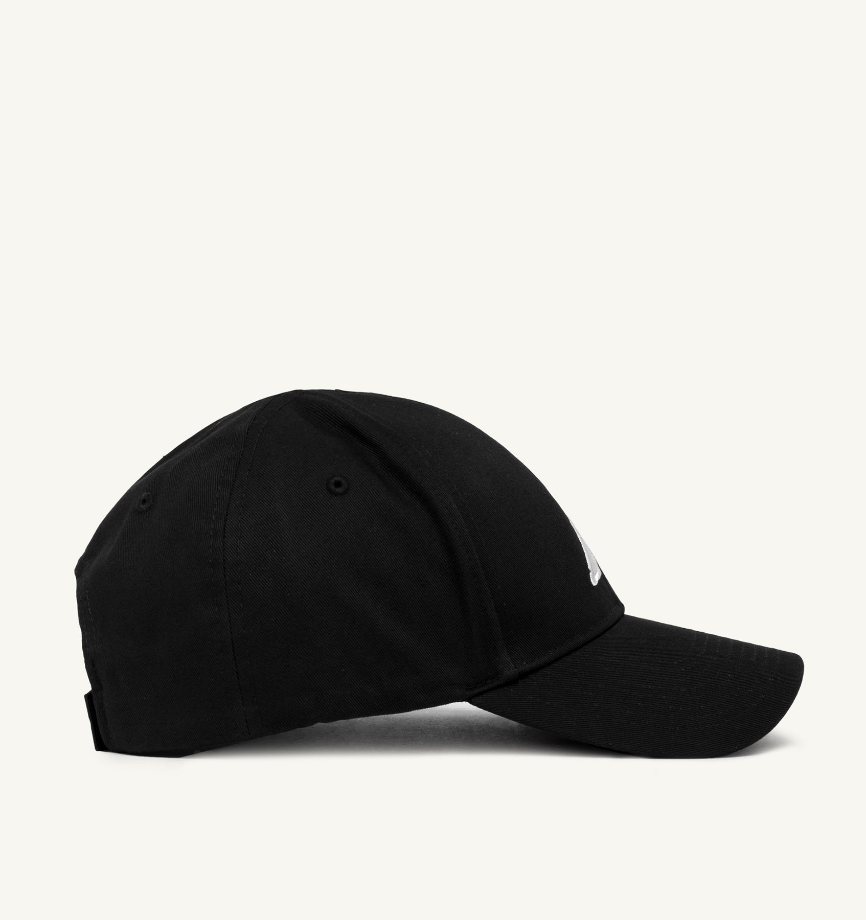 BASEBALL CAP IN BLACK COTTON GABARDINE