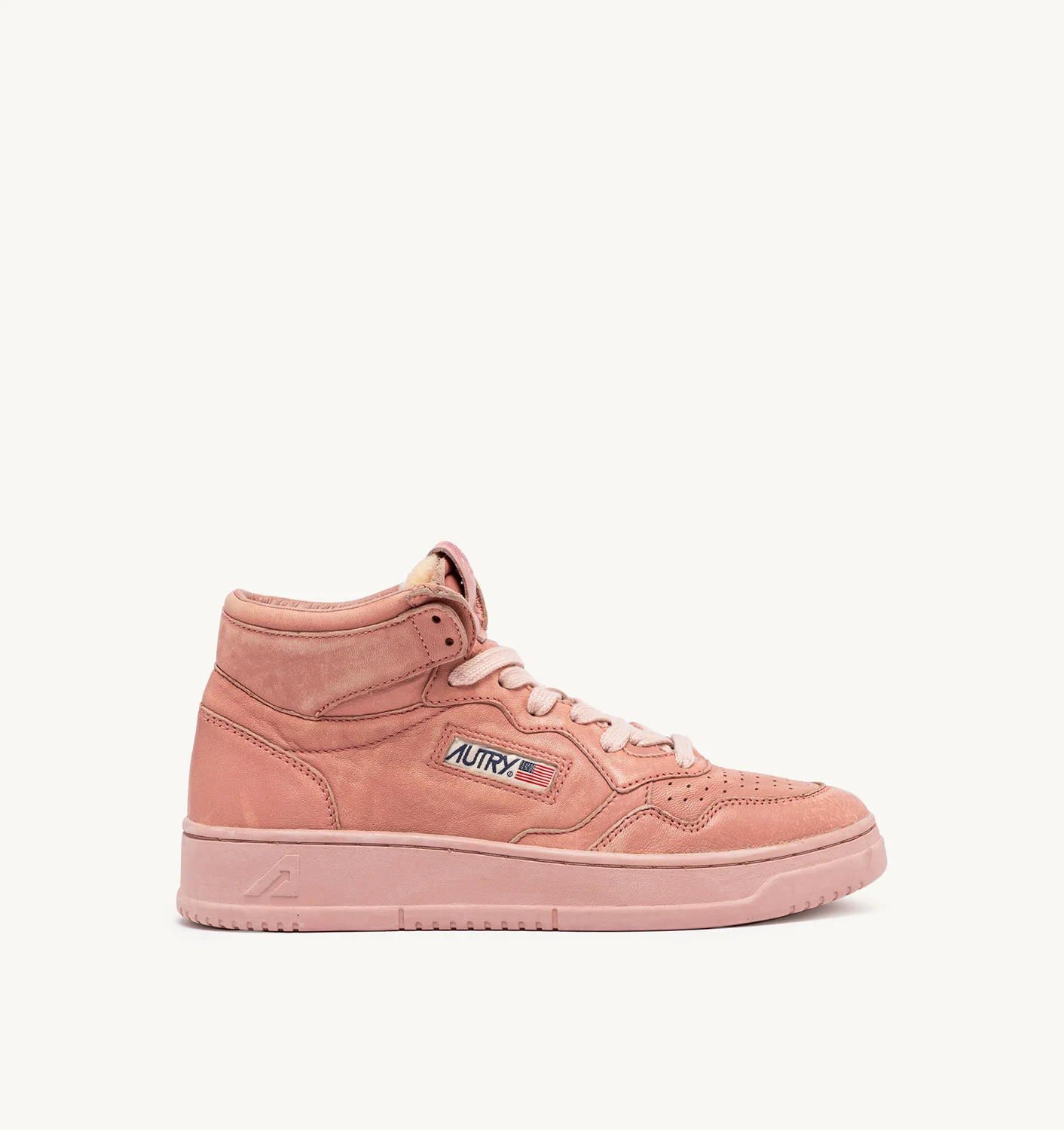 MEDALIST MID SNEAKERS IN NAPA LEATHER COLOR PEACH BEIGE
