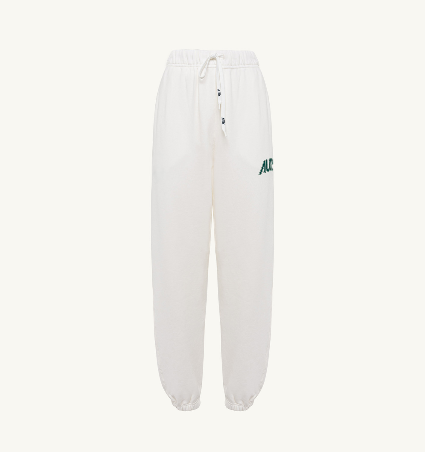JOGGER PANTS IN WHITE COTTON JERSEY