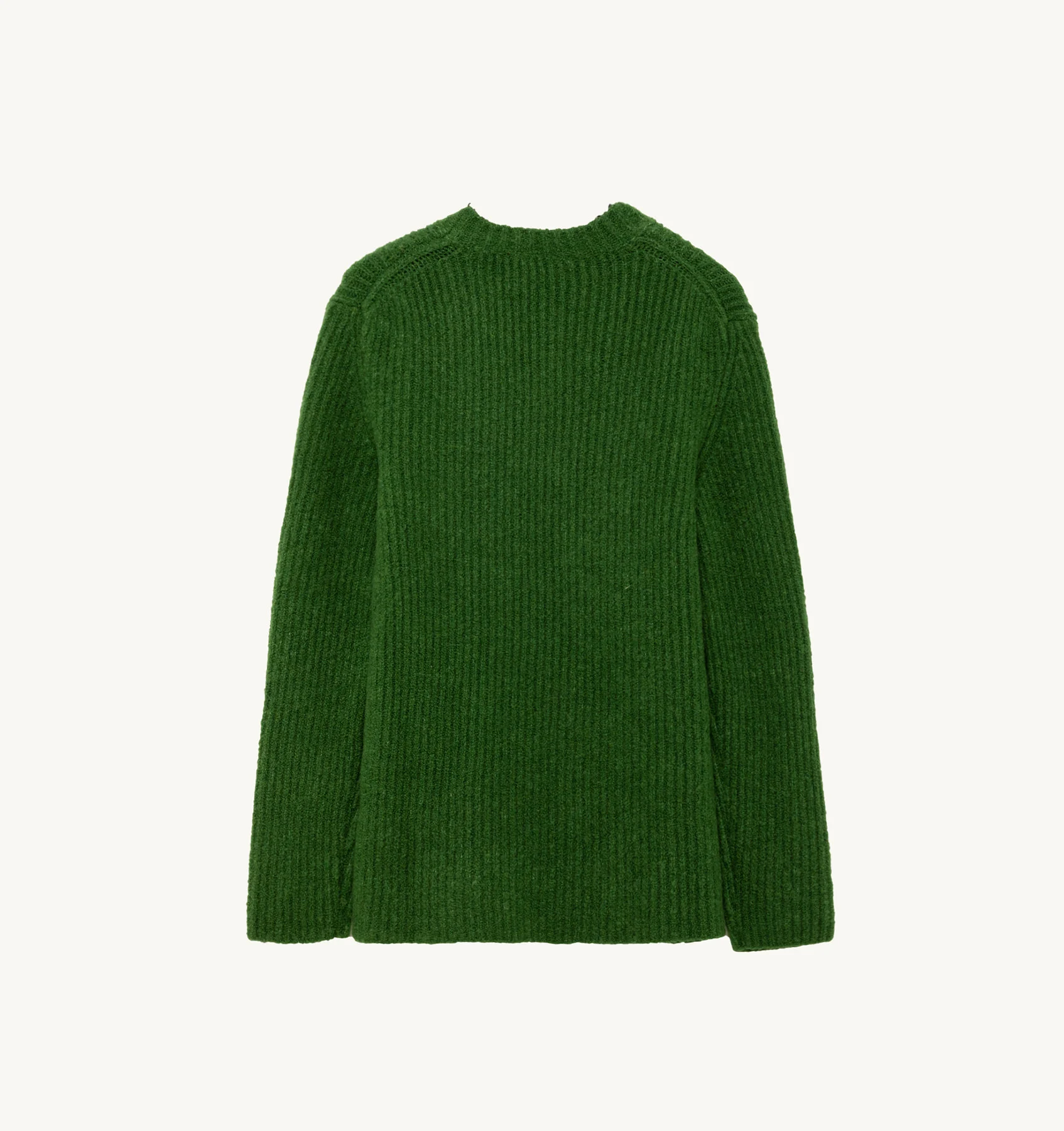 SWEATER IN GREEN FISHERMAN KNIT