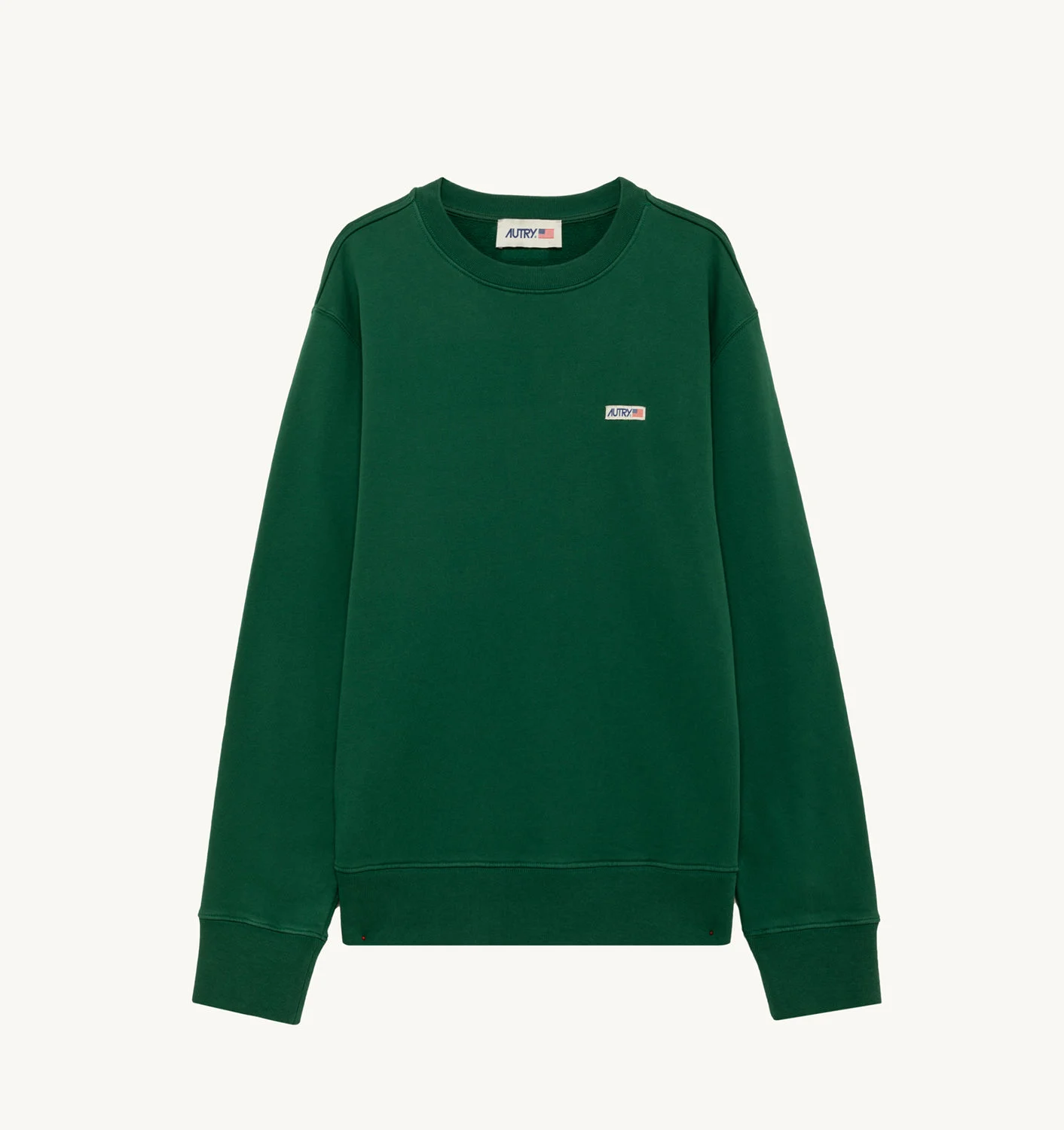SWEATSHIRT IN GREEN JERSEY WITH LABEL