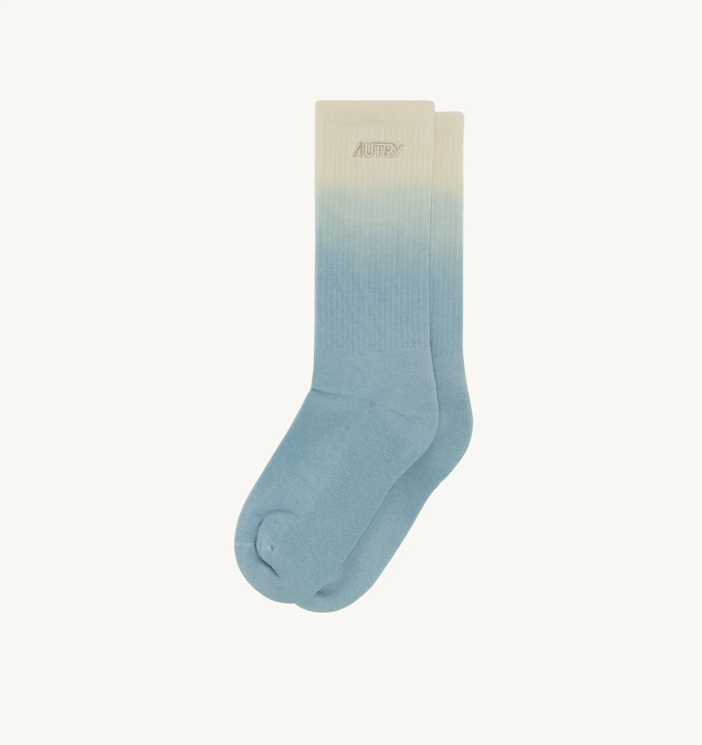 DIP-DYE SOCKS IN LIGHT BLUE COTTON TERRY