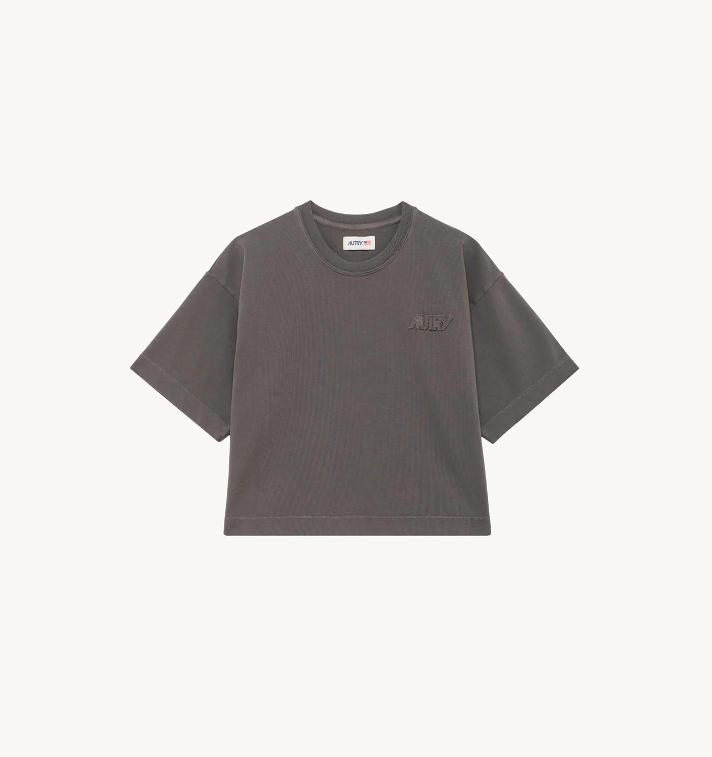 BOXY T-SHIRT IN GRAY HEAVY COTTON