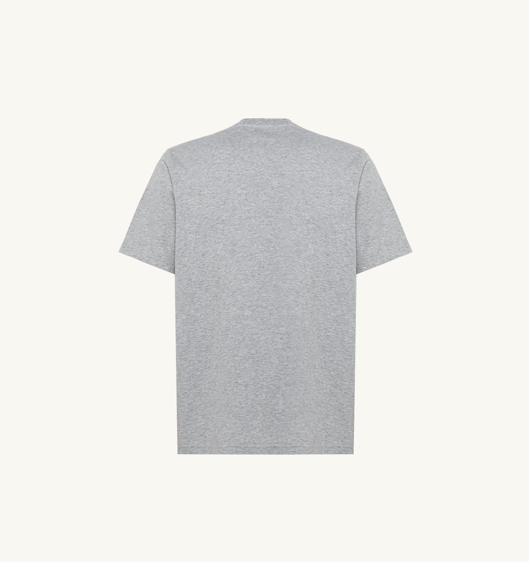 T-SHIRT IN MELANGE GRAY COTTON JERSEY