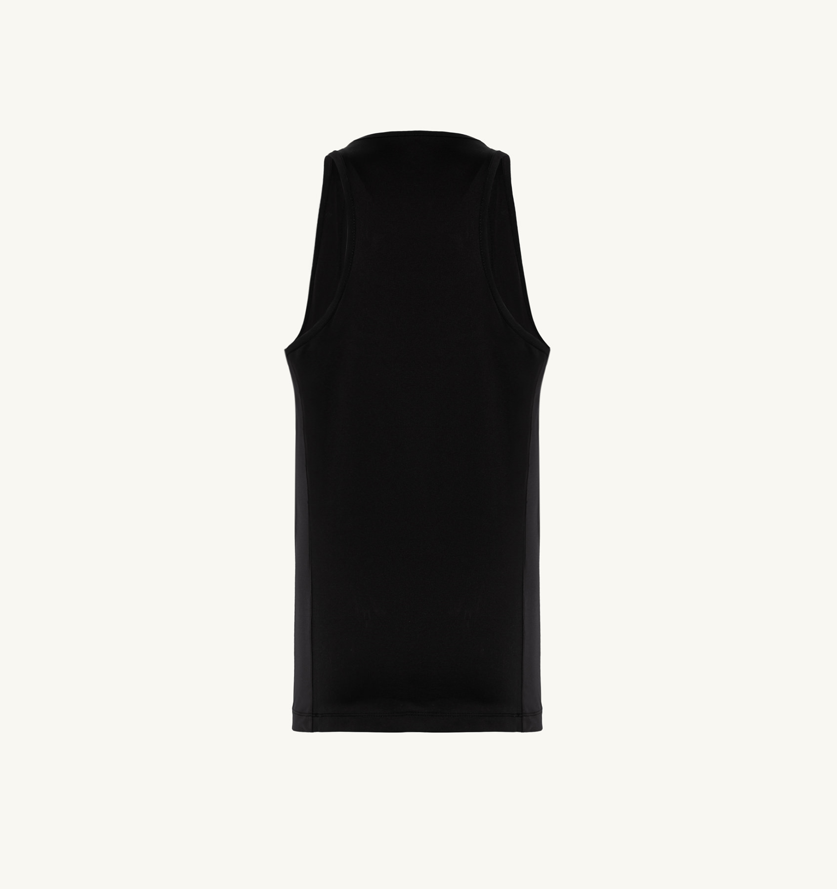 BLACK TENNIS TANK TOP WITH SIDE STRIPES IN CONTRAST