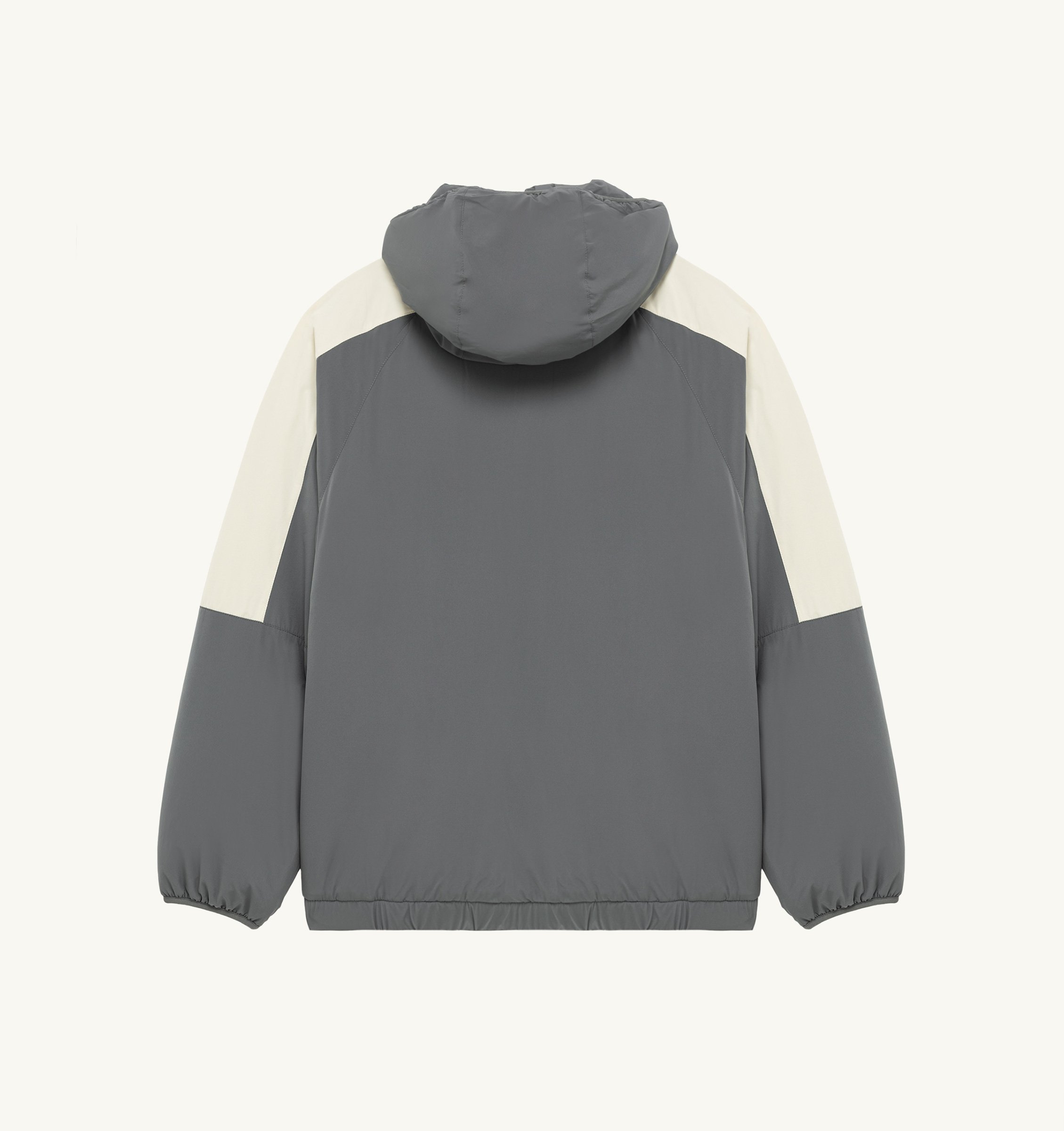 UNISEX ANORAK IN GRAY PADDED NYLON