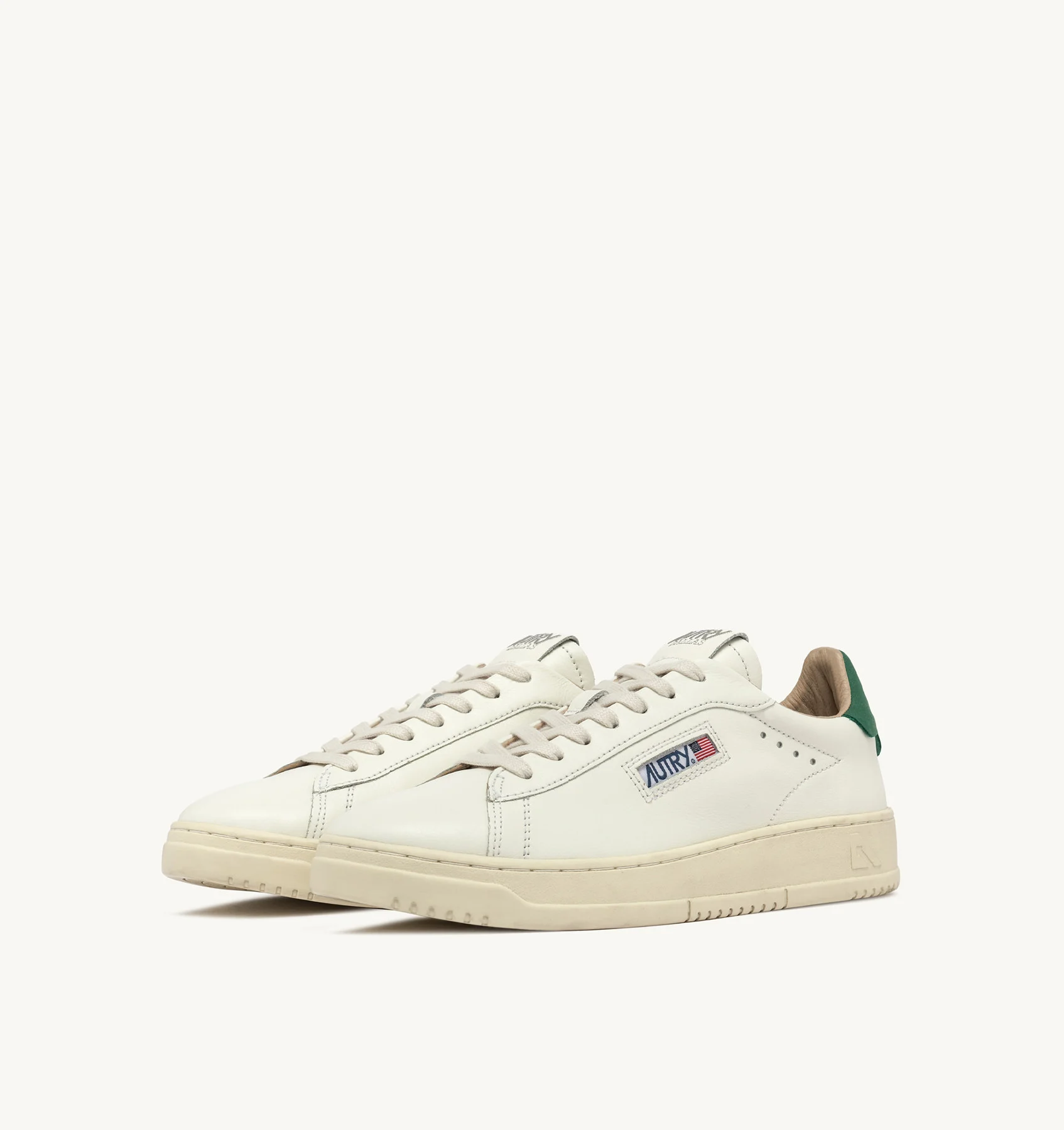 DALLAS LOW SNEAKERS IN WHITE AND AMAZON LEATHER