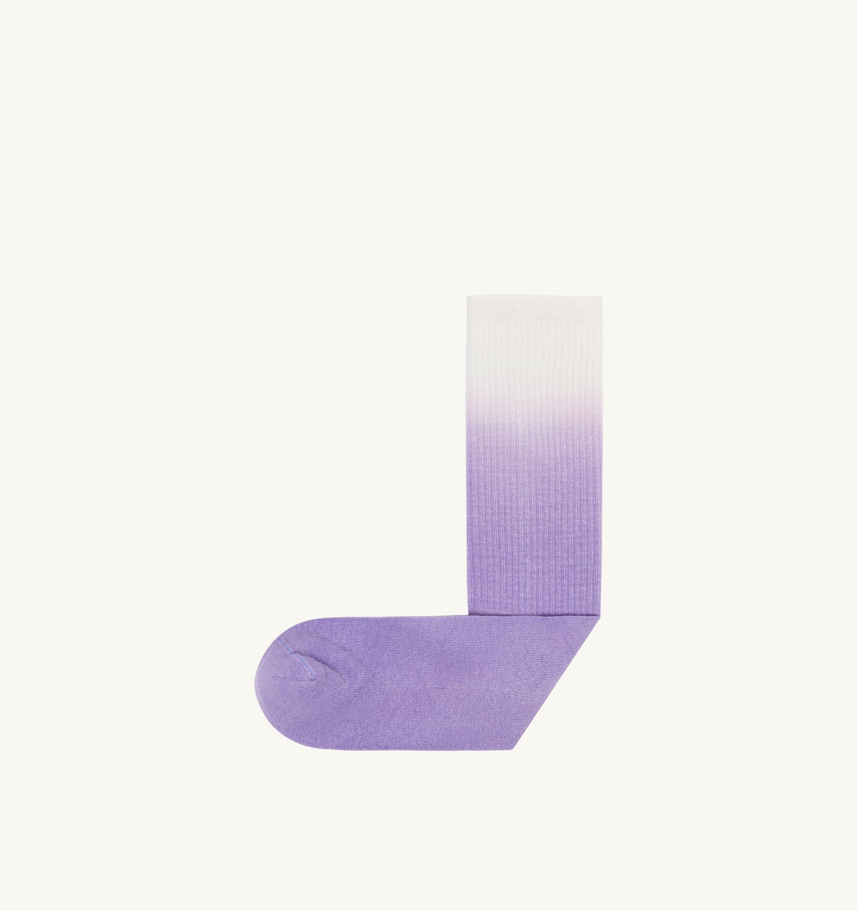 EMBROIDERY SOCKS IN WHITE AND LILAC GRADIENT COTTON TERRY
