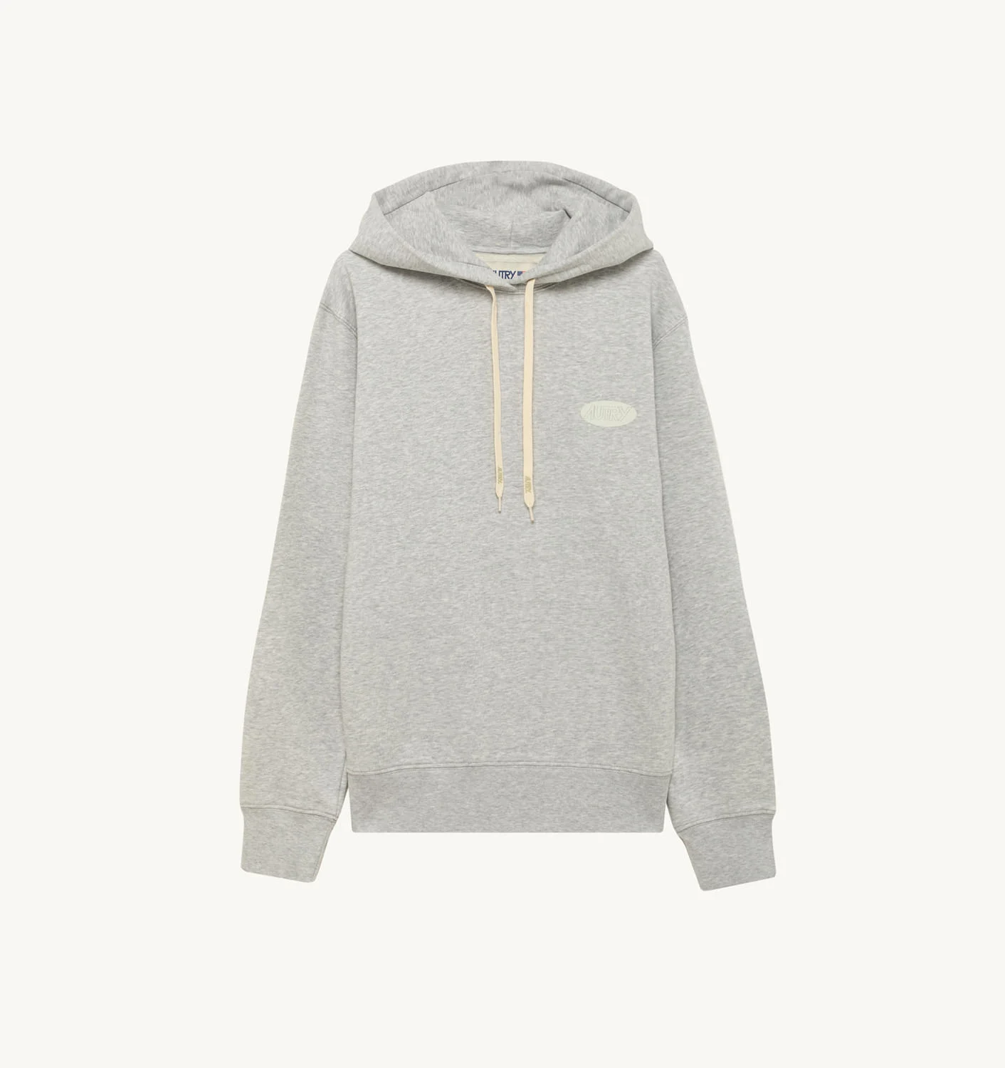 HOODIE IN GRAY JERSEY WITH PRINTED LOGO