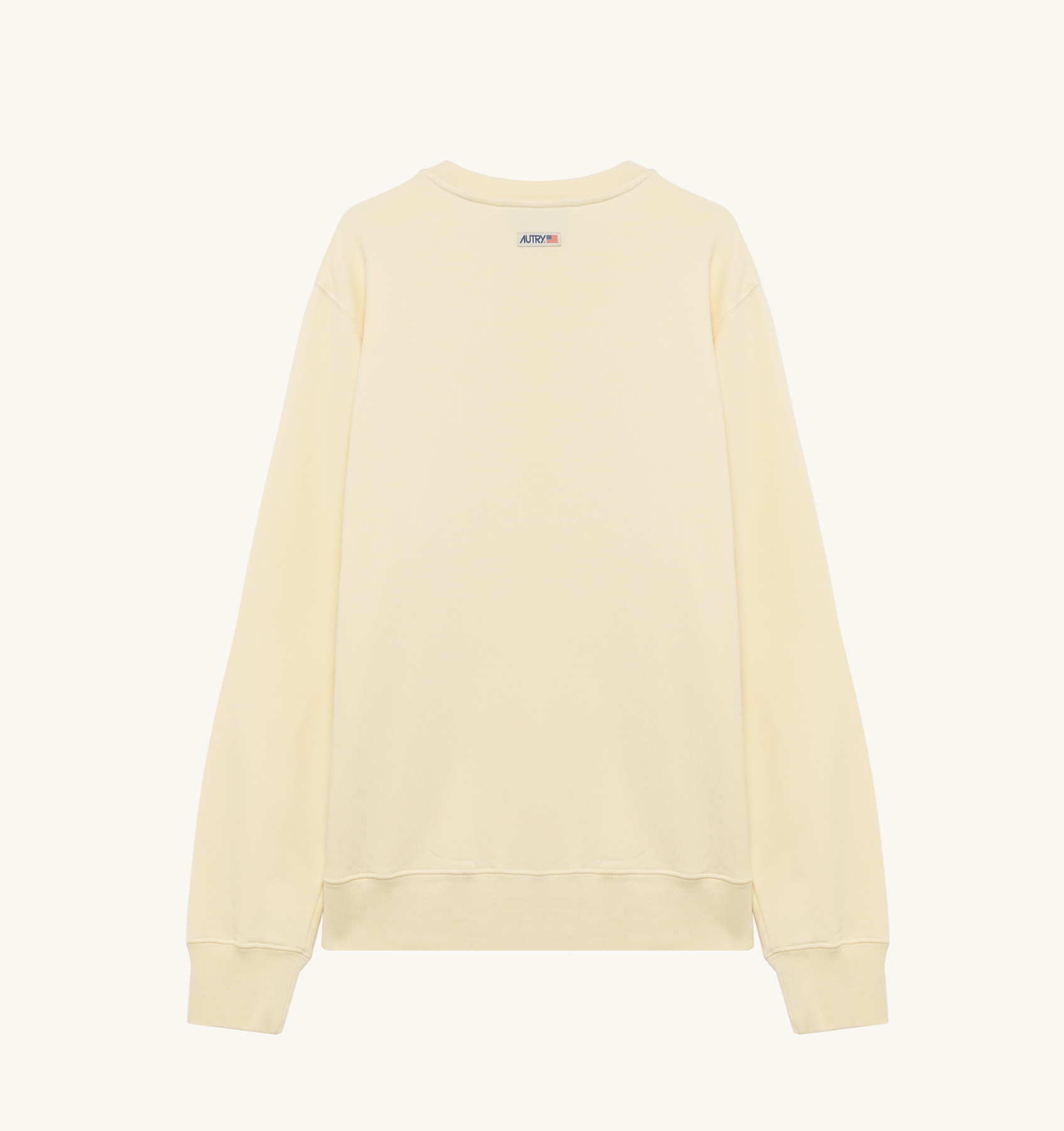 SWEATSHIRT IN WHITE JERSEY WITH LABEL