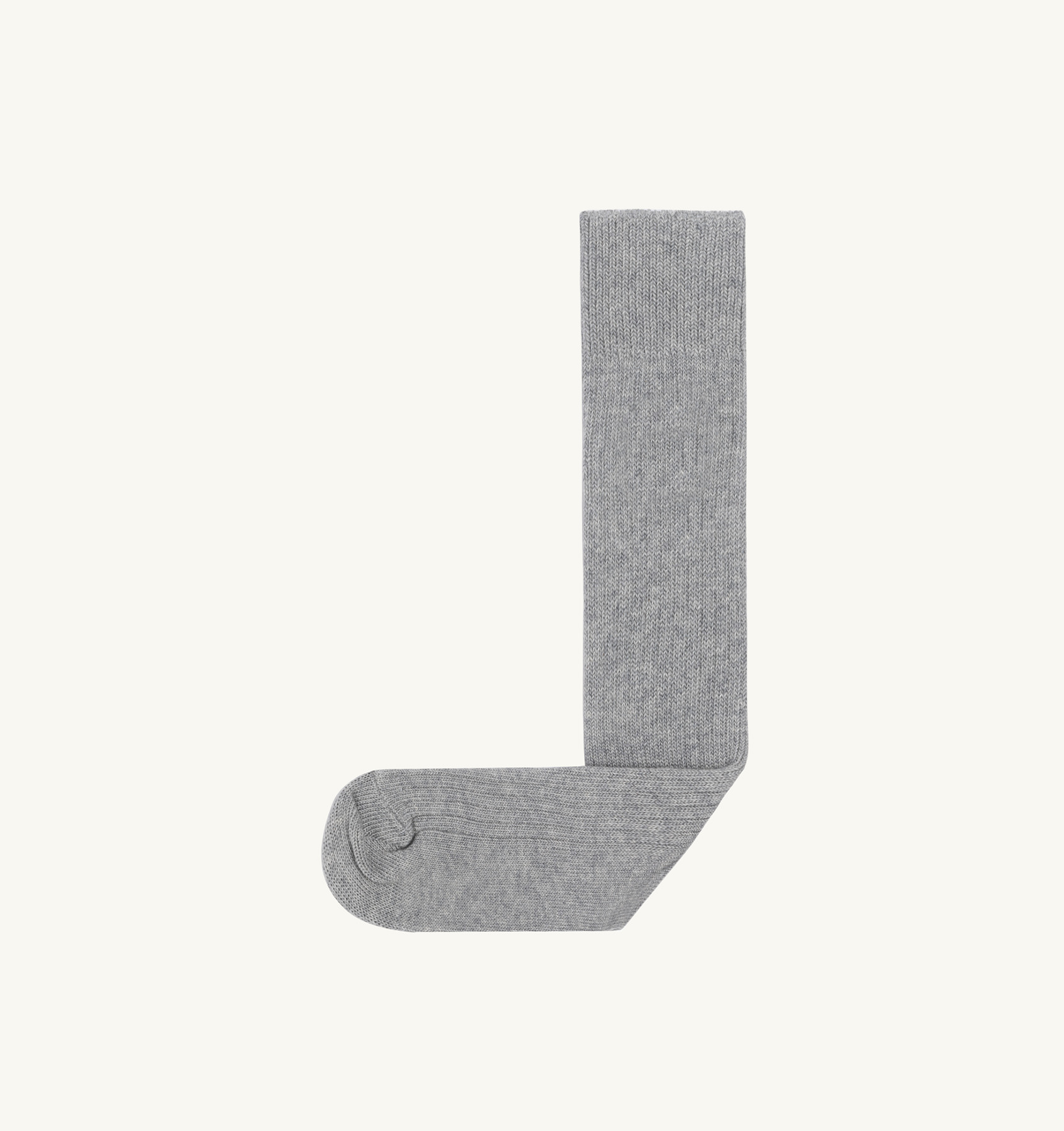 COTTON KNIT SOCKS WITH EMBROIDERY LOGO MELANGE GRAY