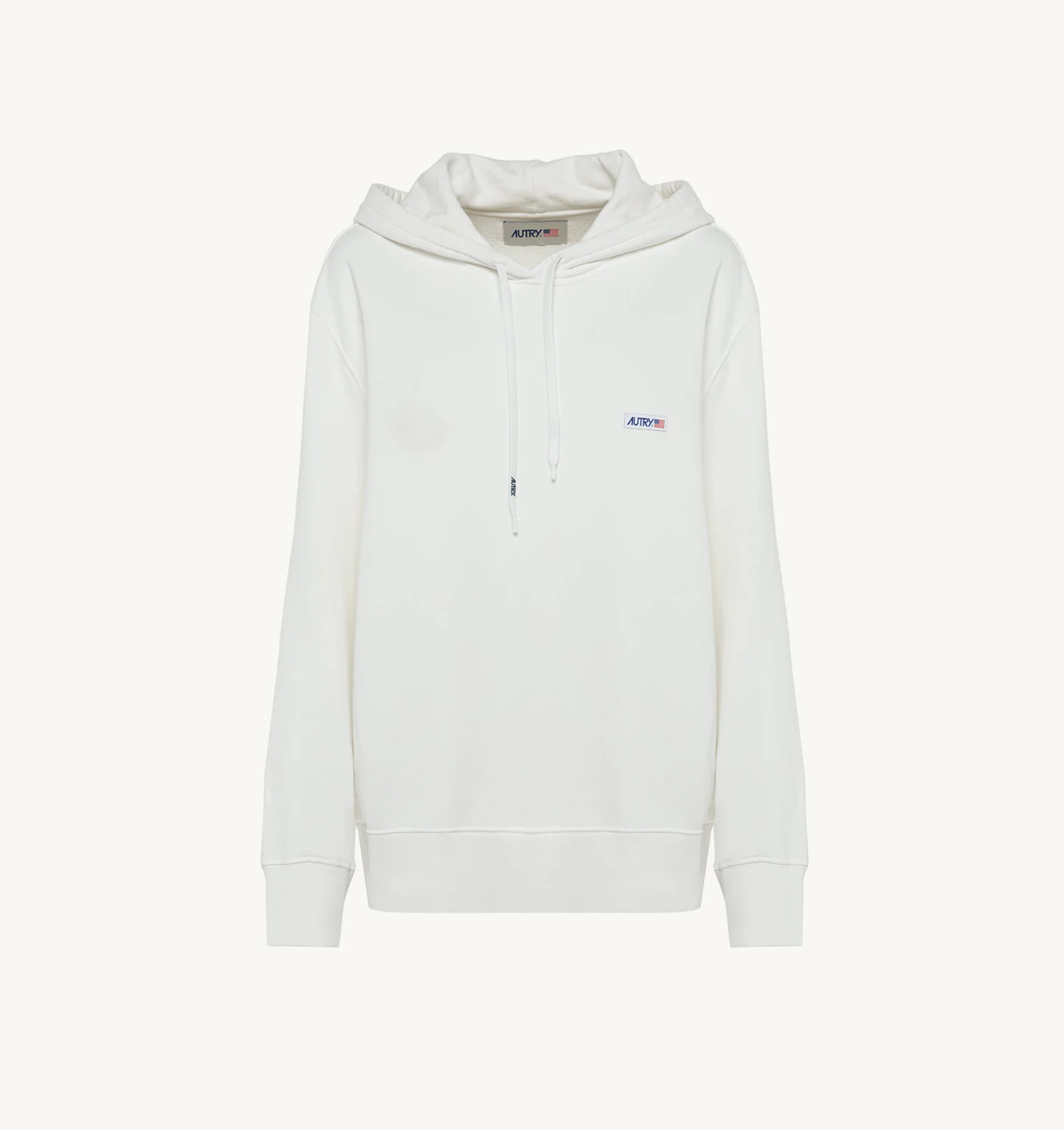 HOODED SWEATSHIRT IN WHITE COTTON JERSEY