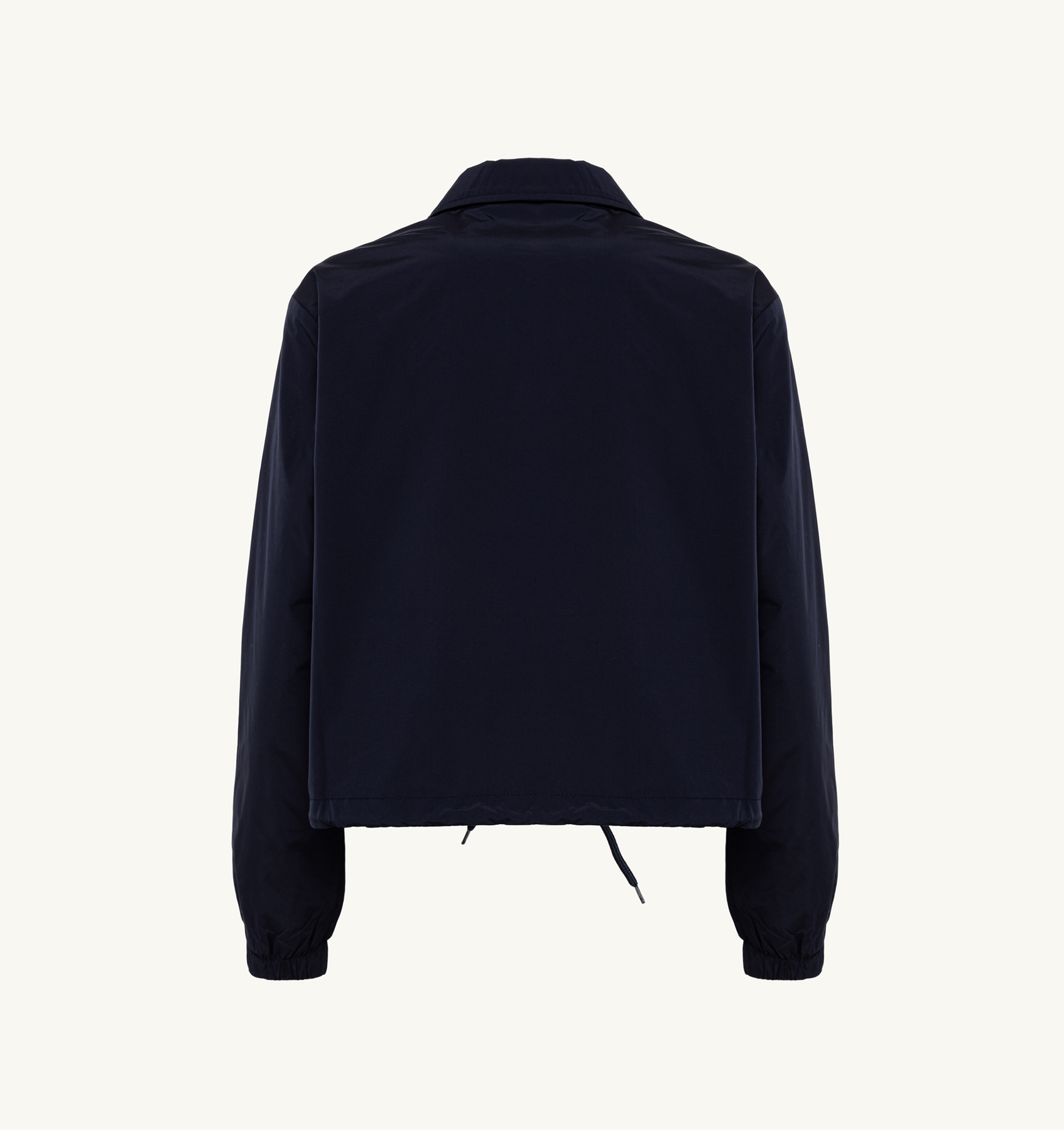 BOXY FIT COACH JACKET IN BLUE NYLON