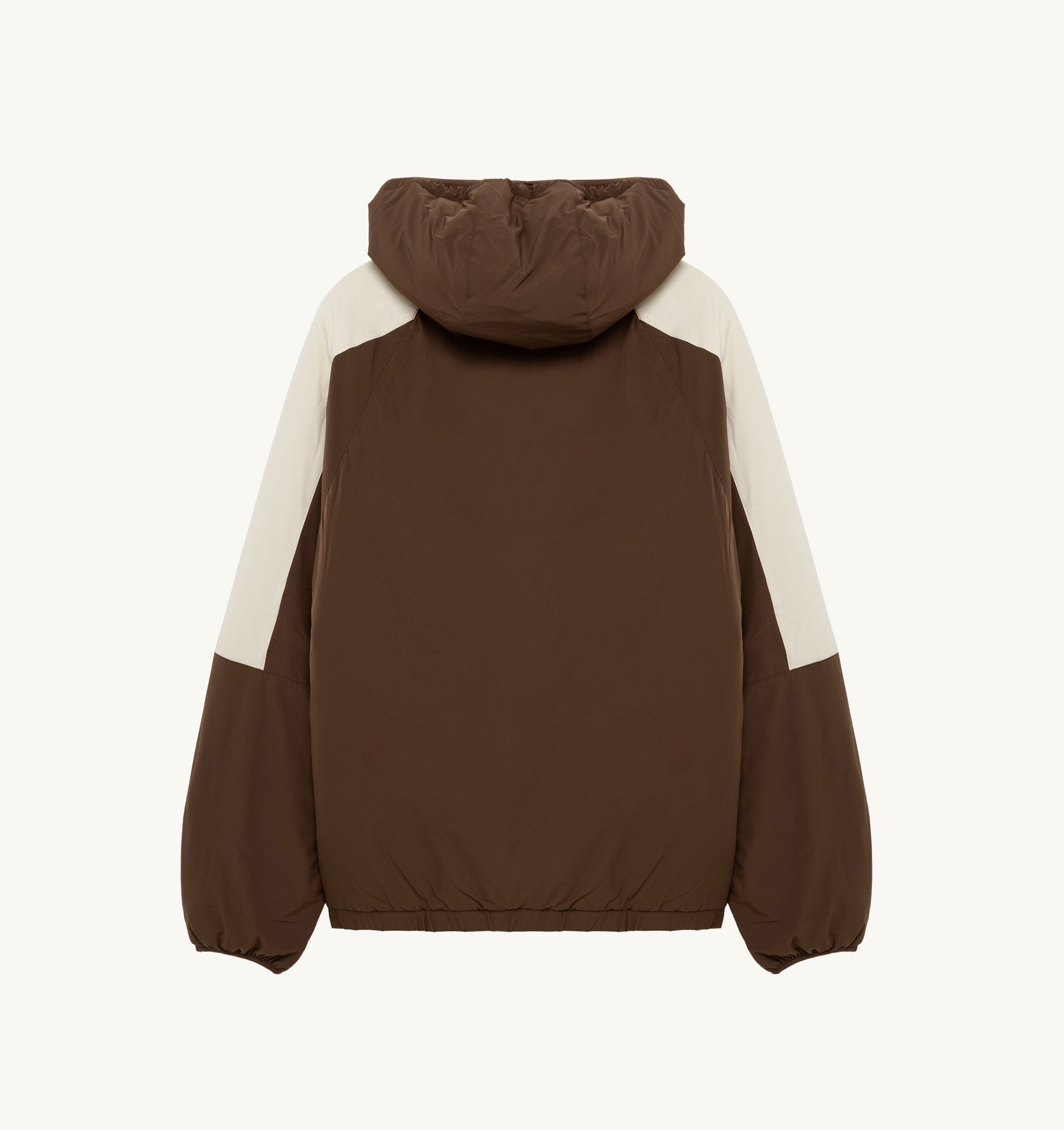 UNISEX ANORAK IN BROWN PADDED NYLON