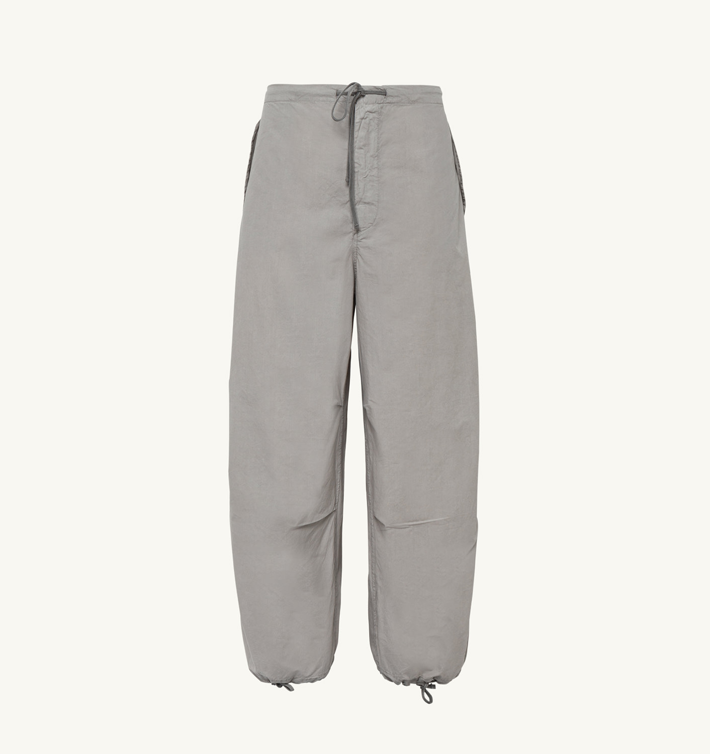 UNISEX FIT PARACHUTE PANTS IN GRAY COTTON