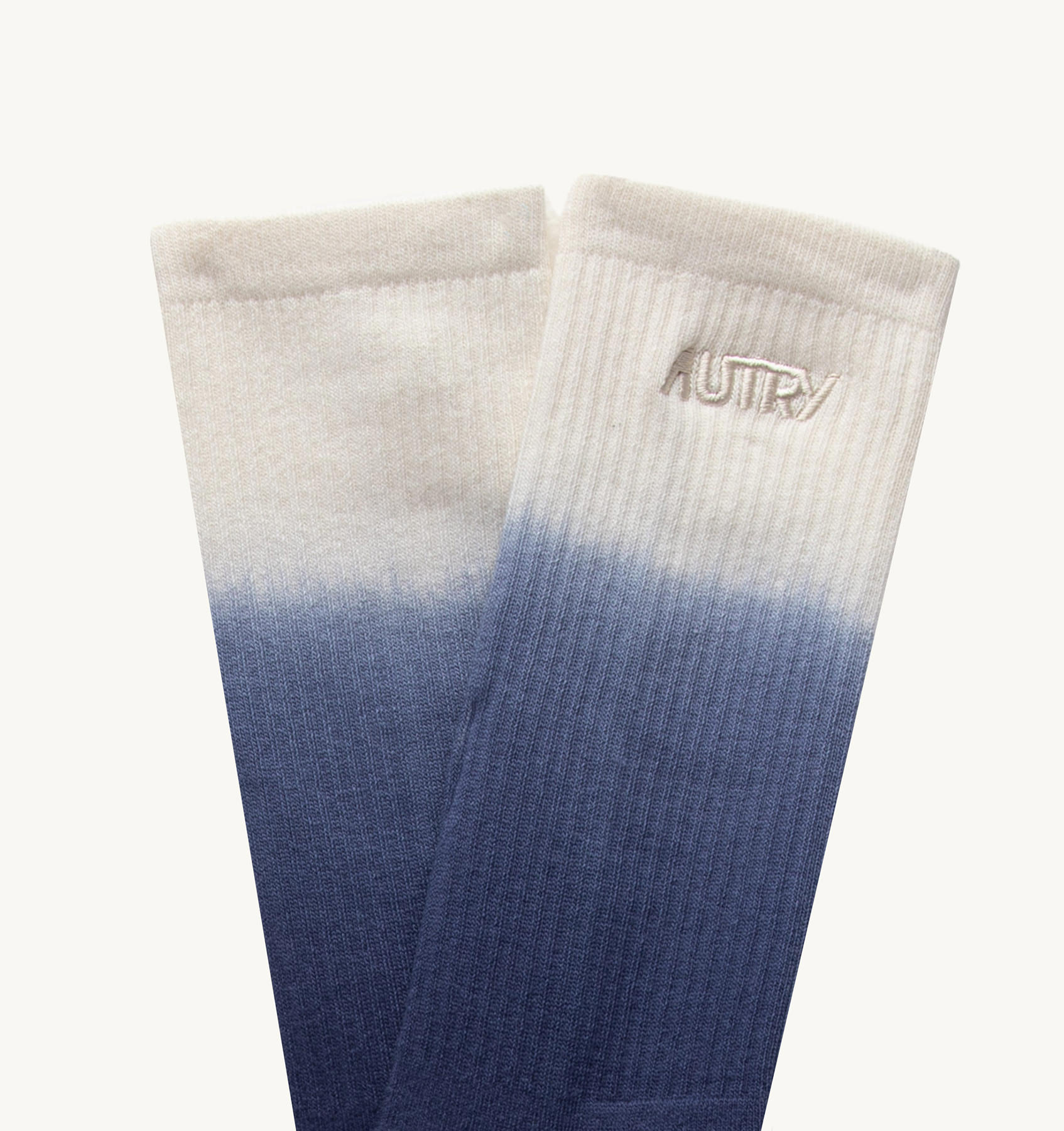 DIP-DYE SOCKS IN BLUE COTTON TERRY