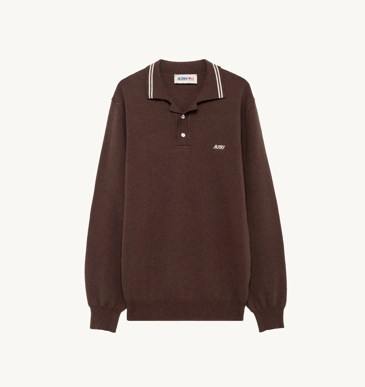 POLO IN BROWN KNIT