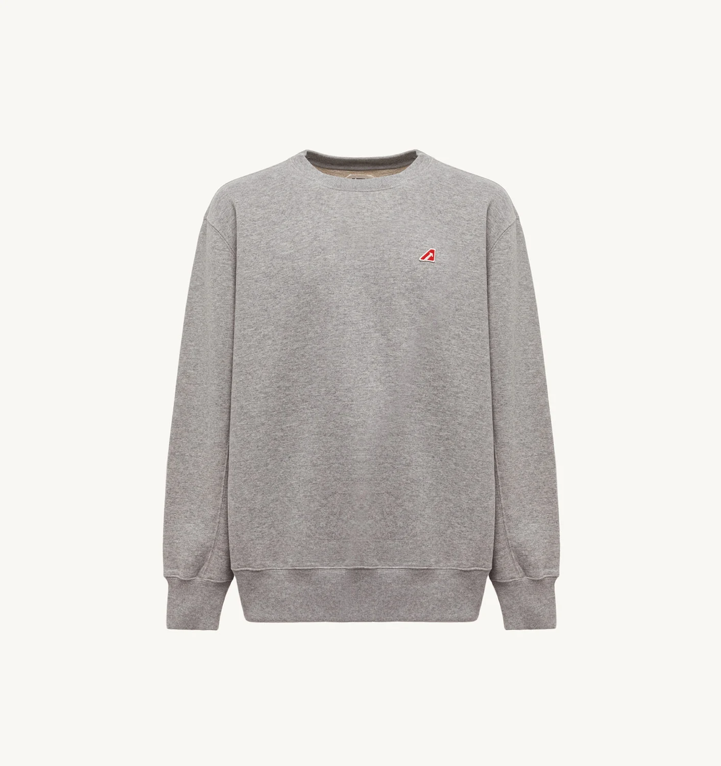 RELAXED FIT SWEATSHIRT IN GRAY GAUZED COTTON JERSEY