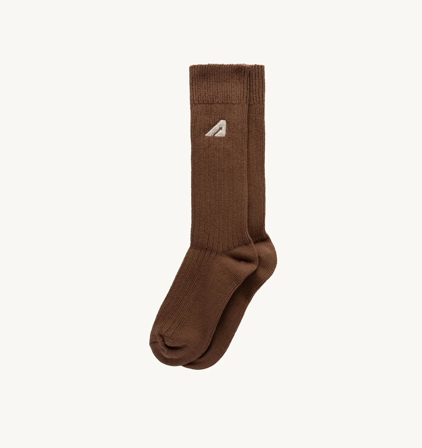 SOCKS IN BROWN KNITTED COTTON