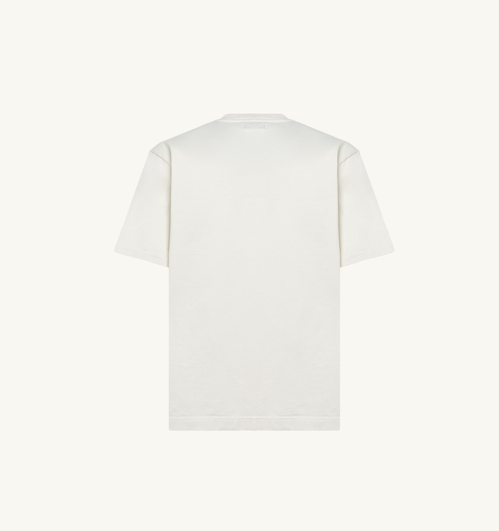RELAXED FIT T-SHIRT IN IVORY WHITE COTTON JERSEY