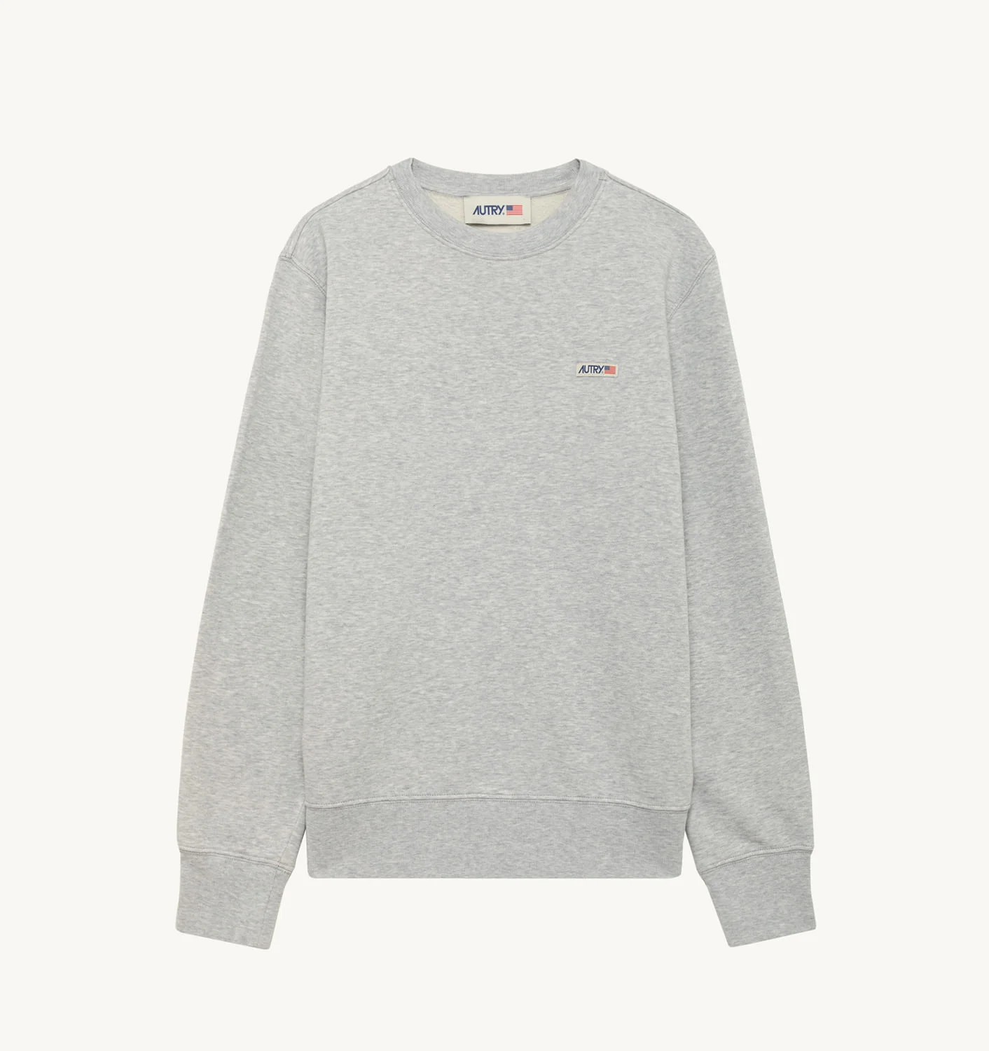 SWEATSHIRT IN GRAY JERSEY WITH LABEL