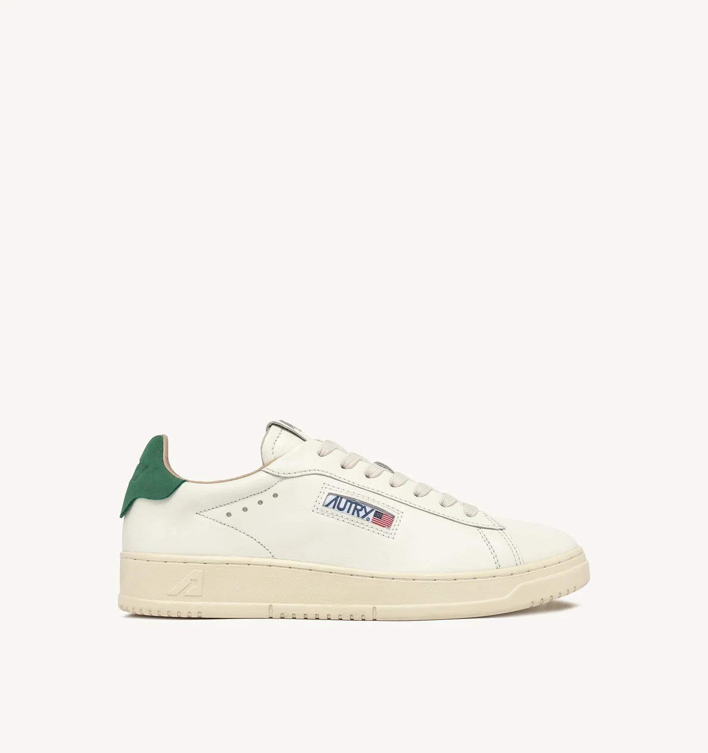 DALLAS LOW SNEAKERS IN WHITE AND AMAZON LEATHER