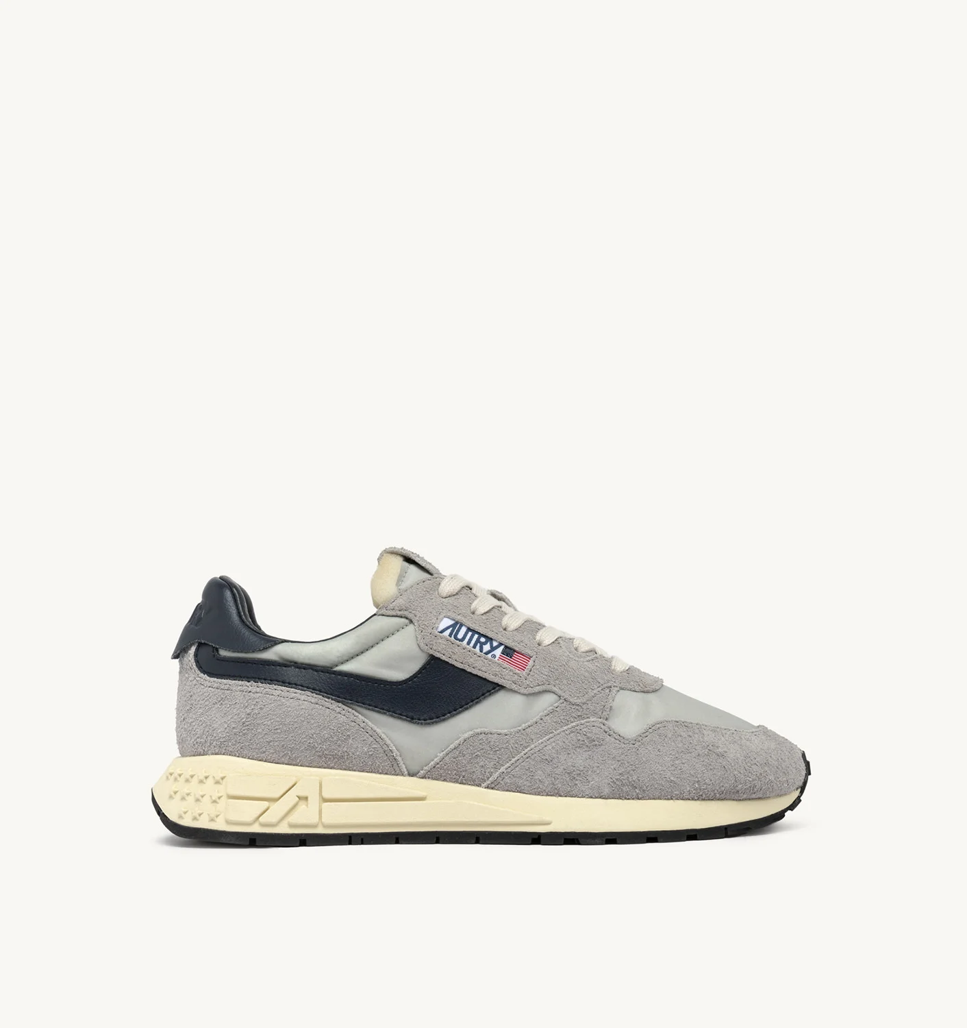 REELWIND LOW SNEAKERS IN GRAY AND SPACE NYLON AND SUEDE