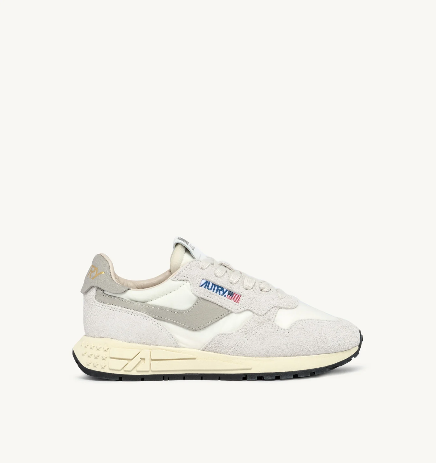 REELWIND LOW SNEAKERS IN BEIGE NYLON AND SUEDE