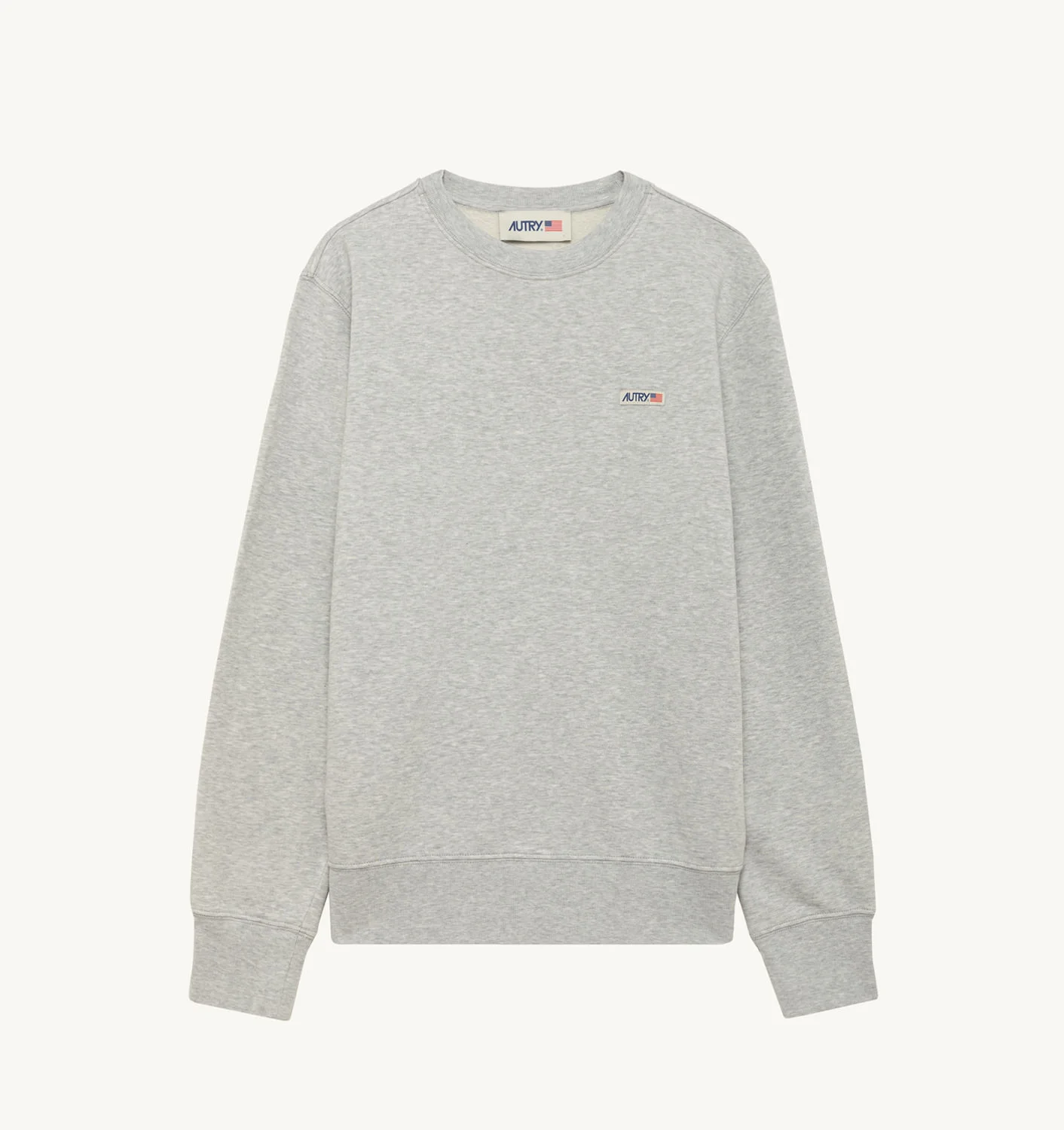 SWEATSHIRT IN GRAY JERSEY WITH LABEL