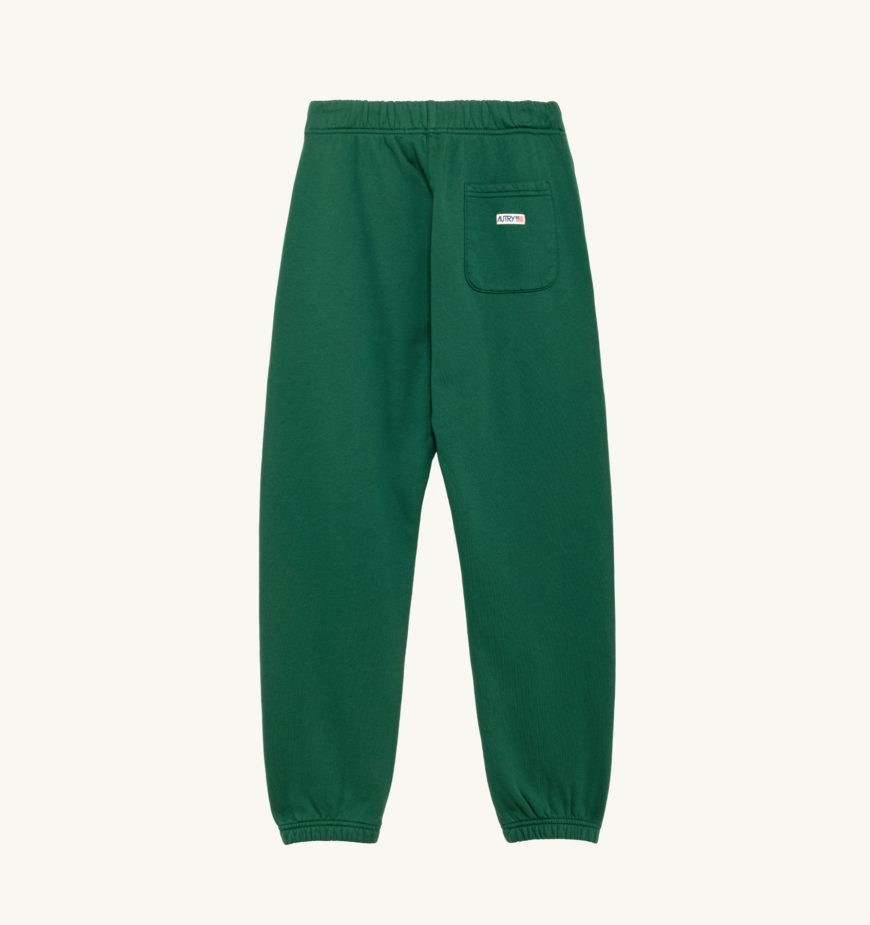 SWEATPANTS IN GREEN JERSEY WITH LABEL
