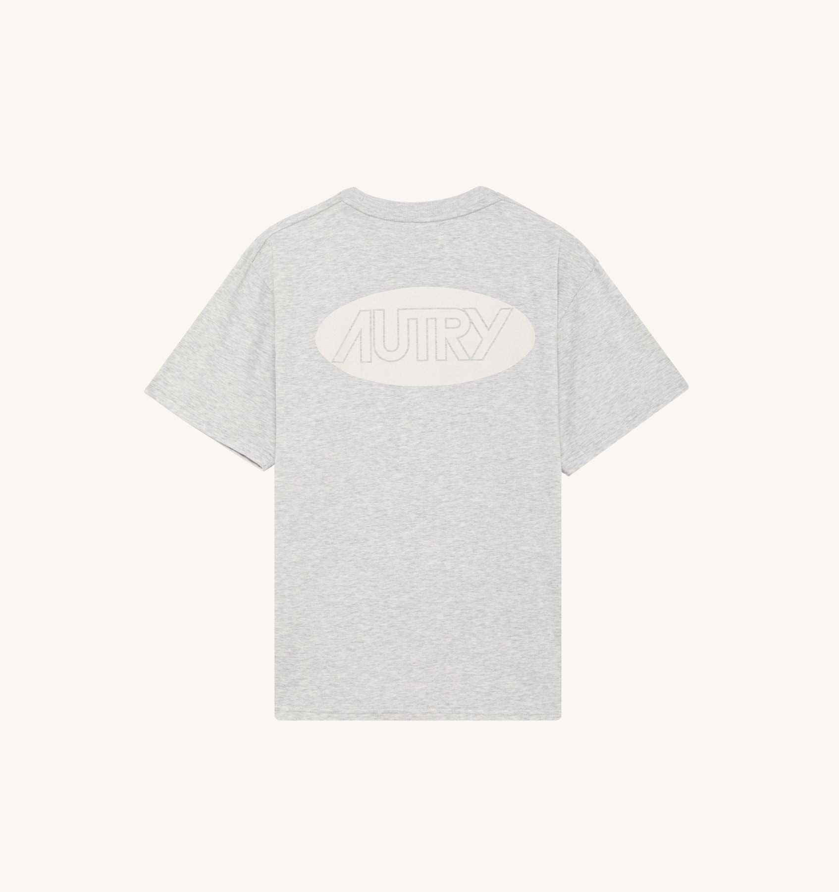 T-SHIRT IN GRAY COTTON WITH PRINTED LOGO