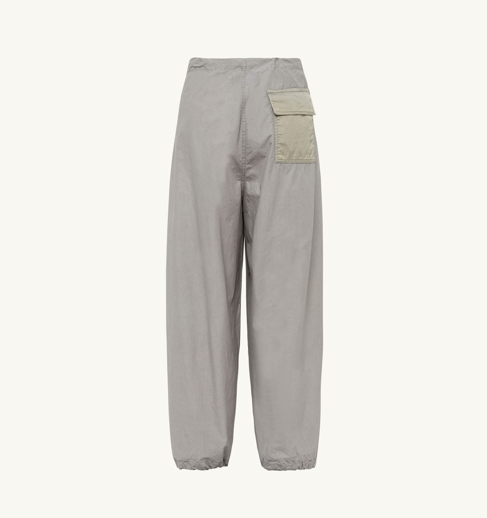 UNISEX FIT PARACHUTE PANTS IN GRAY COTTON
