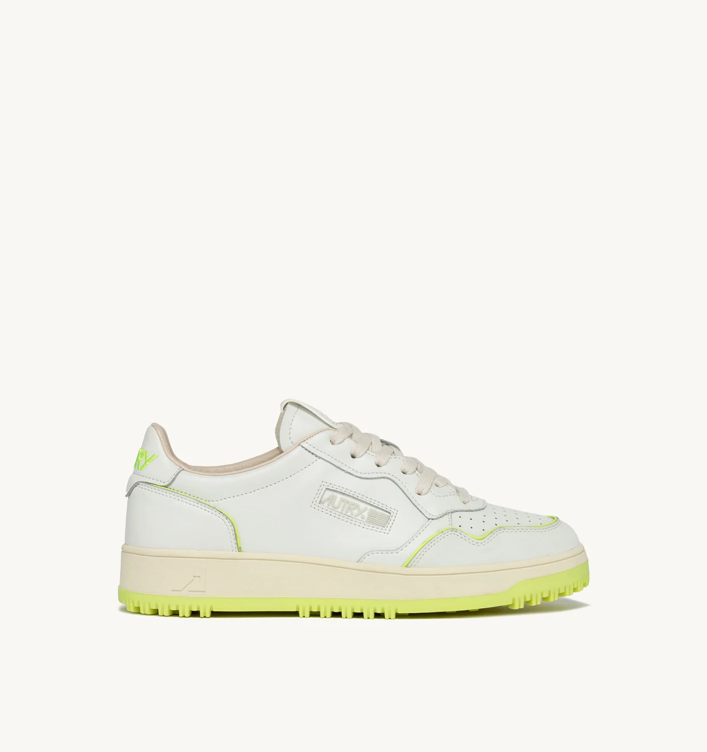 GOLF LOW SNEAKERS IN LEATHER COLOR WHITE AND YELLOW