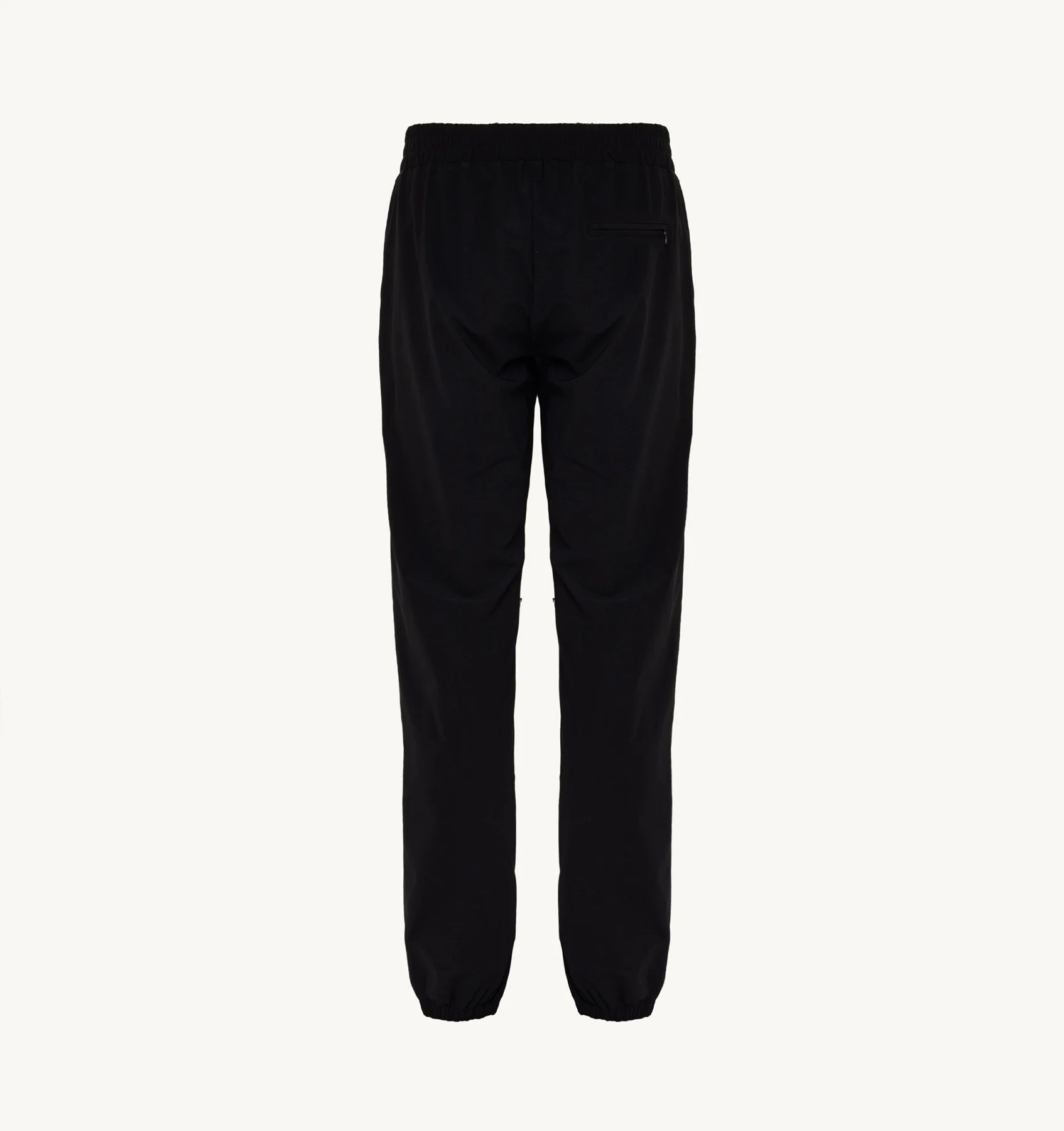 BLACK TENNIS PANTS WITH CONTRAST PIPING