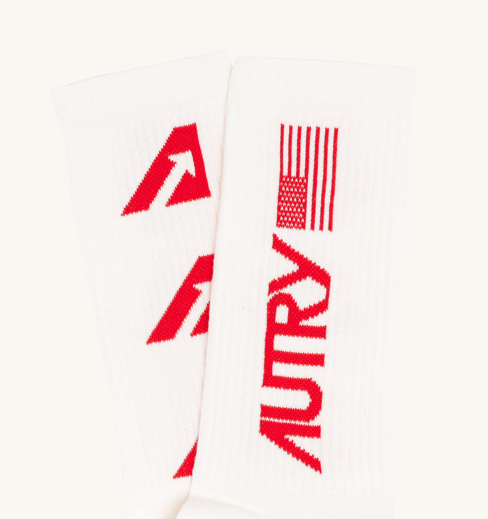 SOCKS IN RED COTTON TERRY