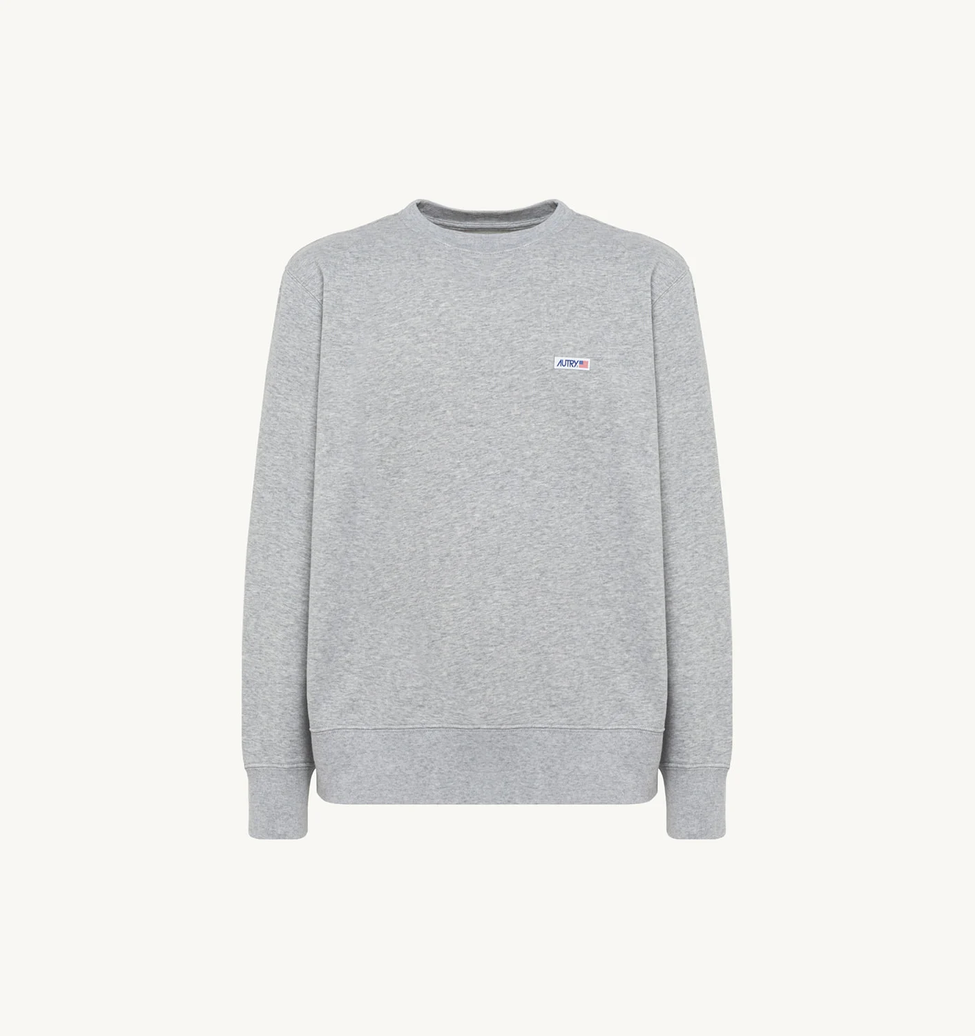 CREW NECK SWEATSHIRT IN MELANGE COTTON
