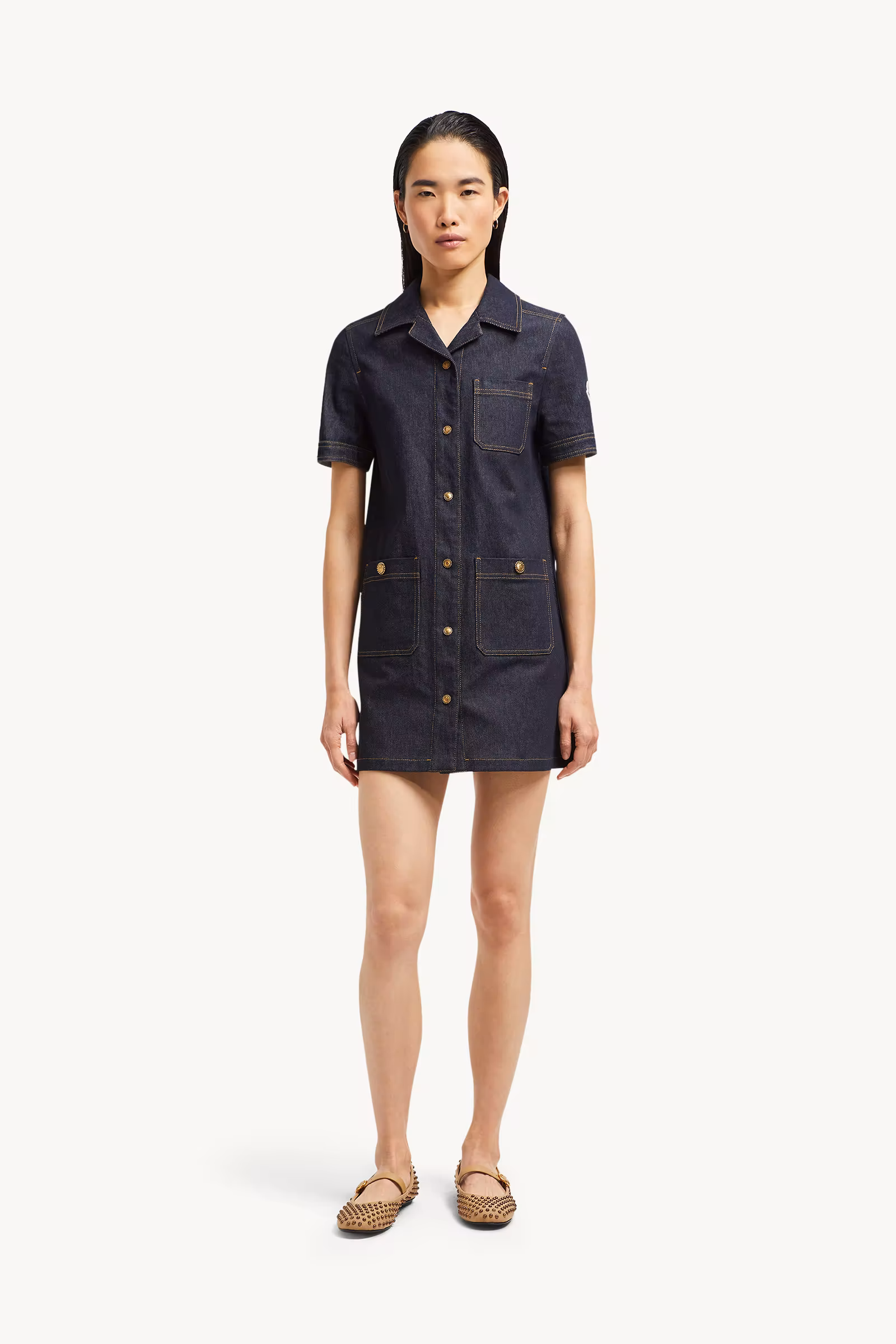 Denim Mini Shirt Dress