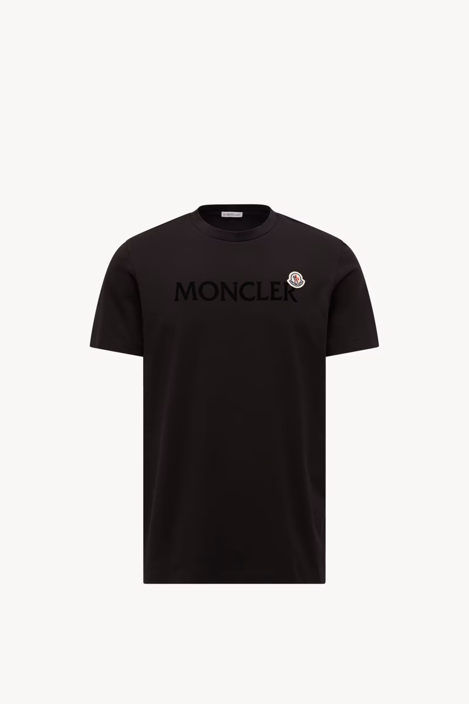 Flocked Logo Cotton T-Shirt